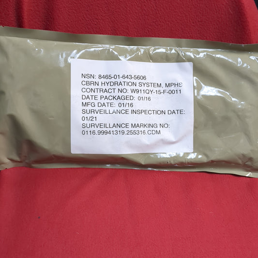 NOS US Army 100oz 3L MPHS Hydration Bladder CBRN Jlist US Army (08o- db01-MAR90)