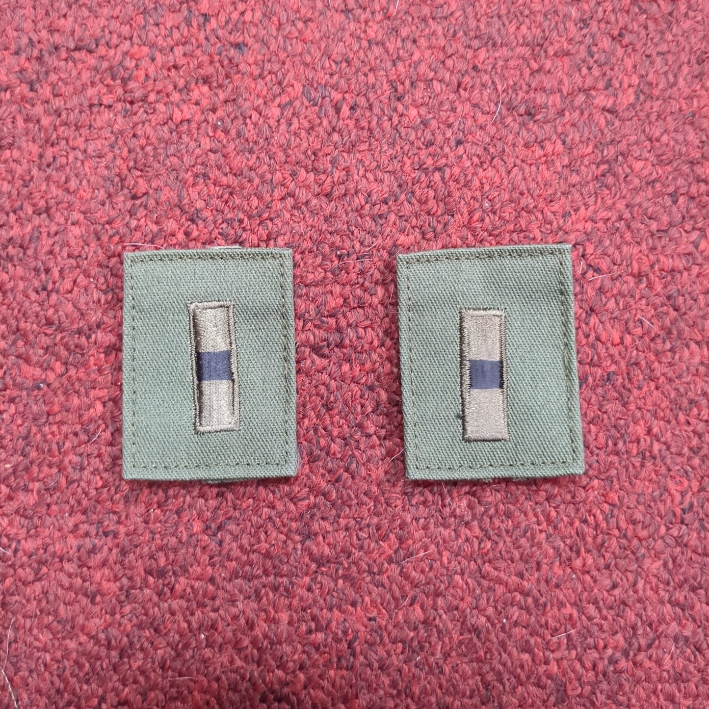 SET of US Army WO1 WARRANT OFFICER 1 Rank Subdued OD Black Hook Loop BDU Woodland (bu02-wo1)