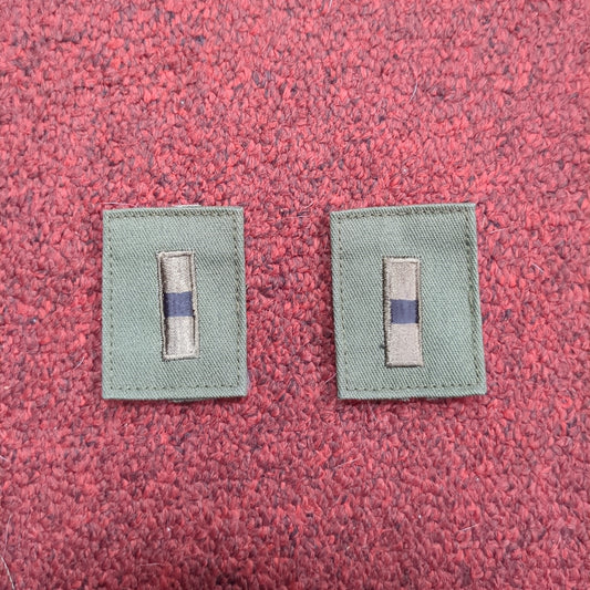 SET of US Army WO1 WARRANT OFFICER 1 Rank Subdued OD Black Hook Loop BDU Woodland (bu02-wo1)