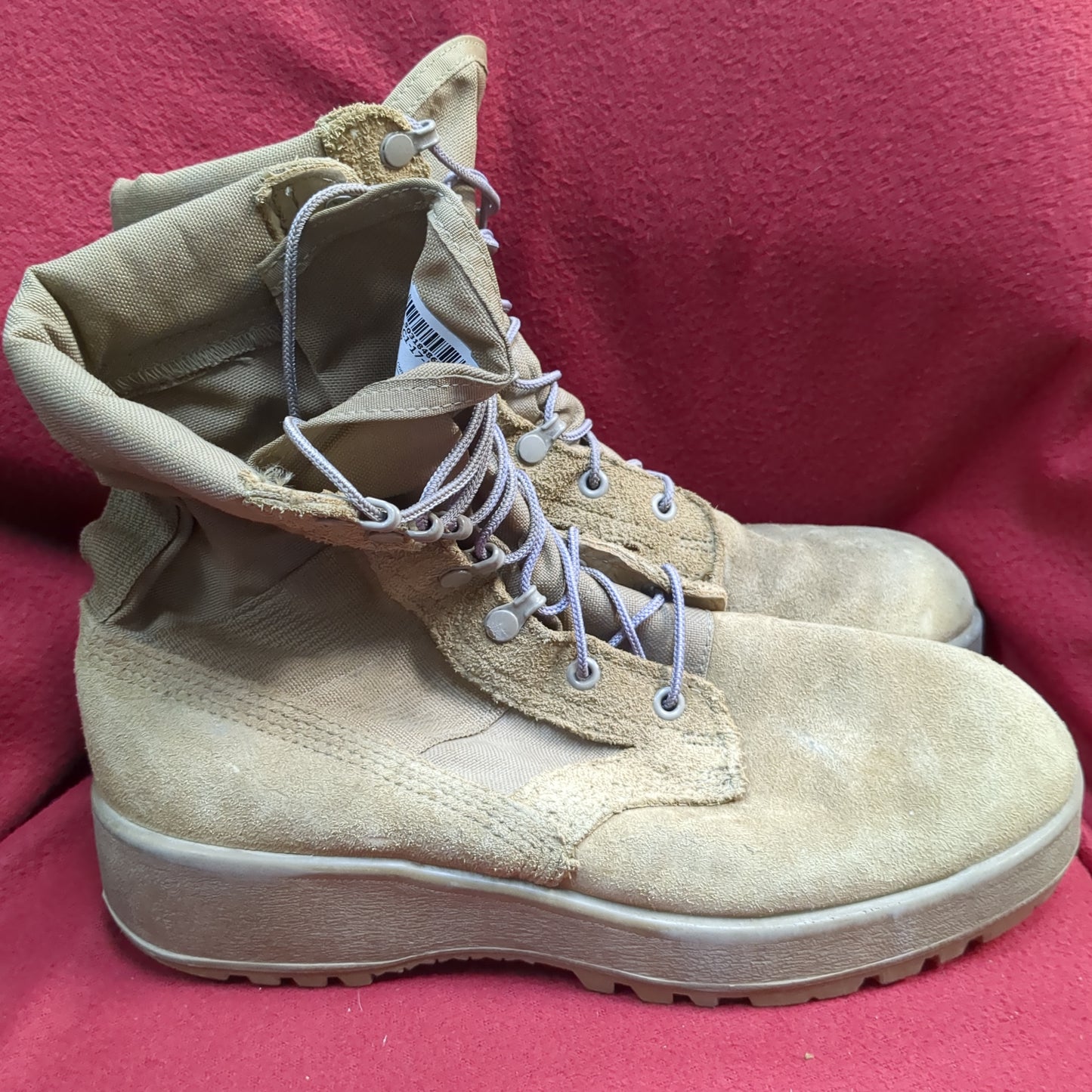 US Army 9 R Hot Weather Combat Boots Coyote 1004 Used (FA20-ALP52)
