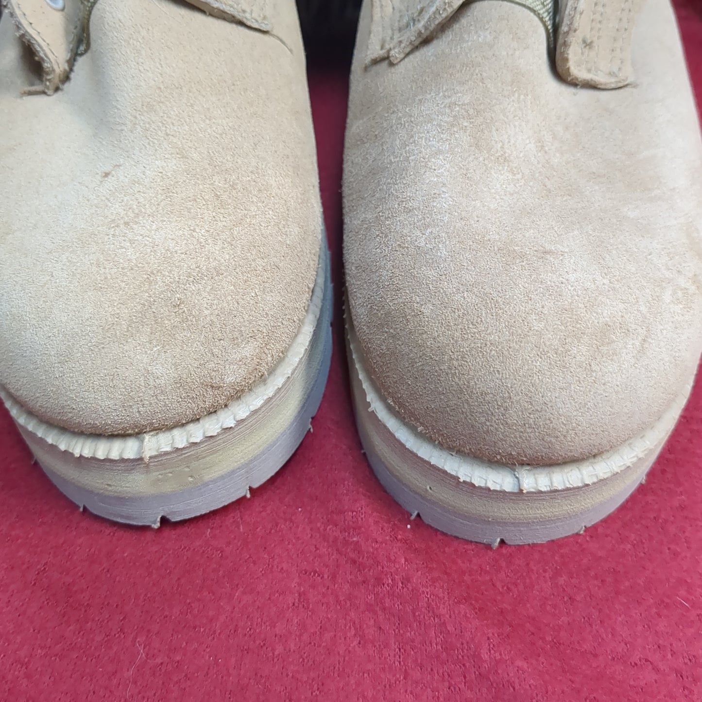 NWT US Army 5 W Hot Weather Combat Boots Coyote 1004 Used (FA20-YAM07)