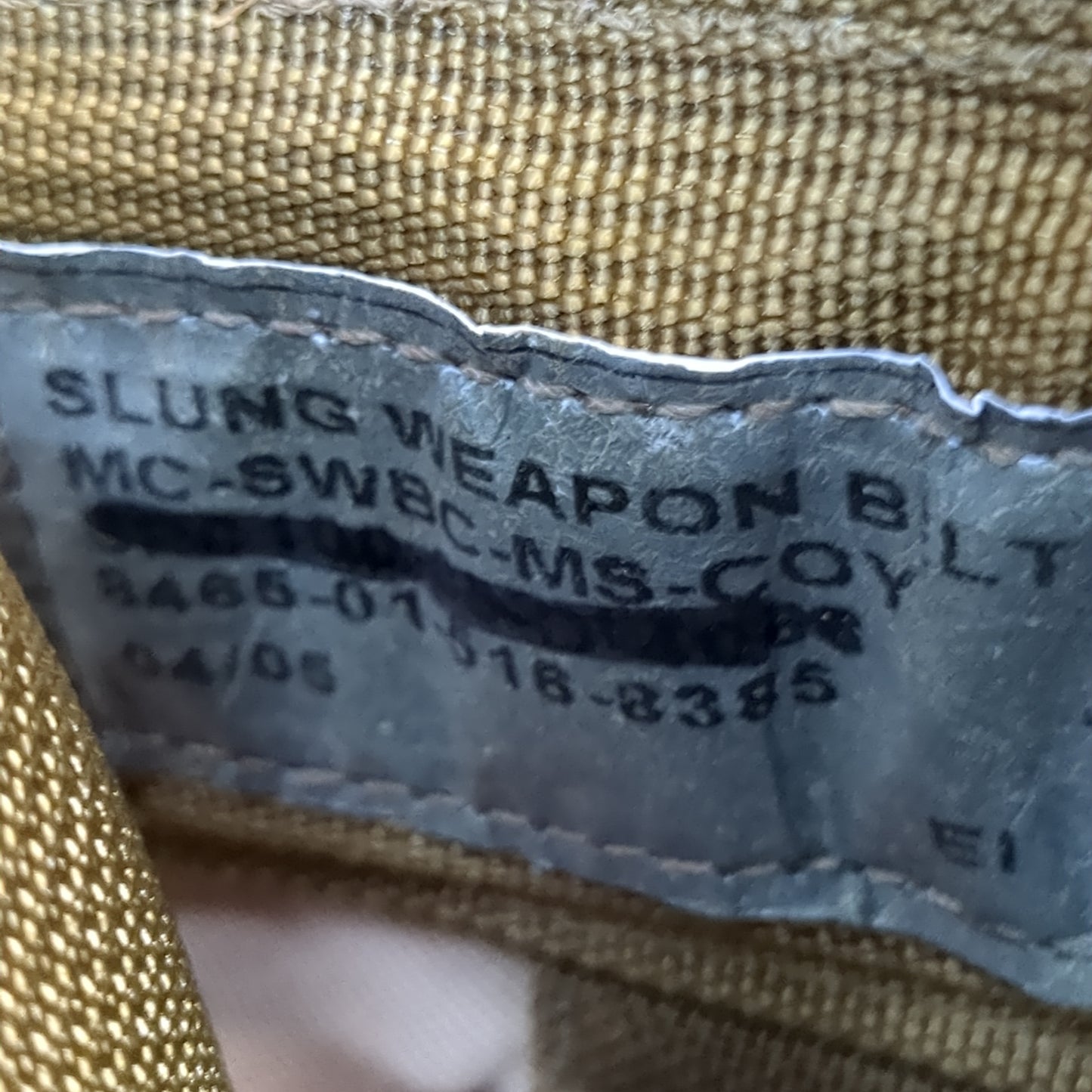eagle industries sflcs slung weapon belt catch khaki molle mc-swbc-ms-coy used (35cr- ca3-yam169)