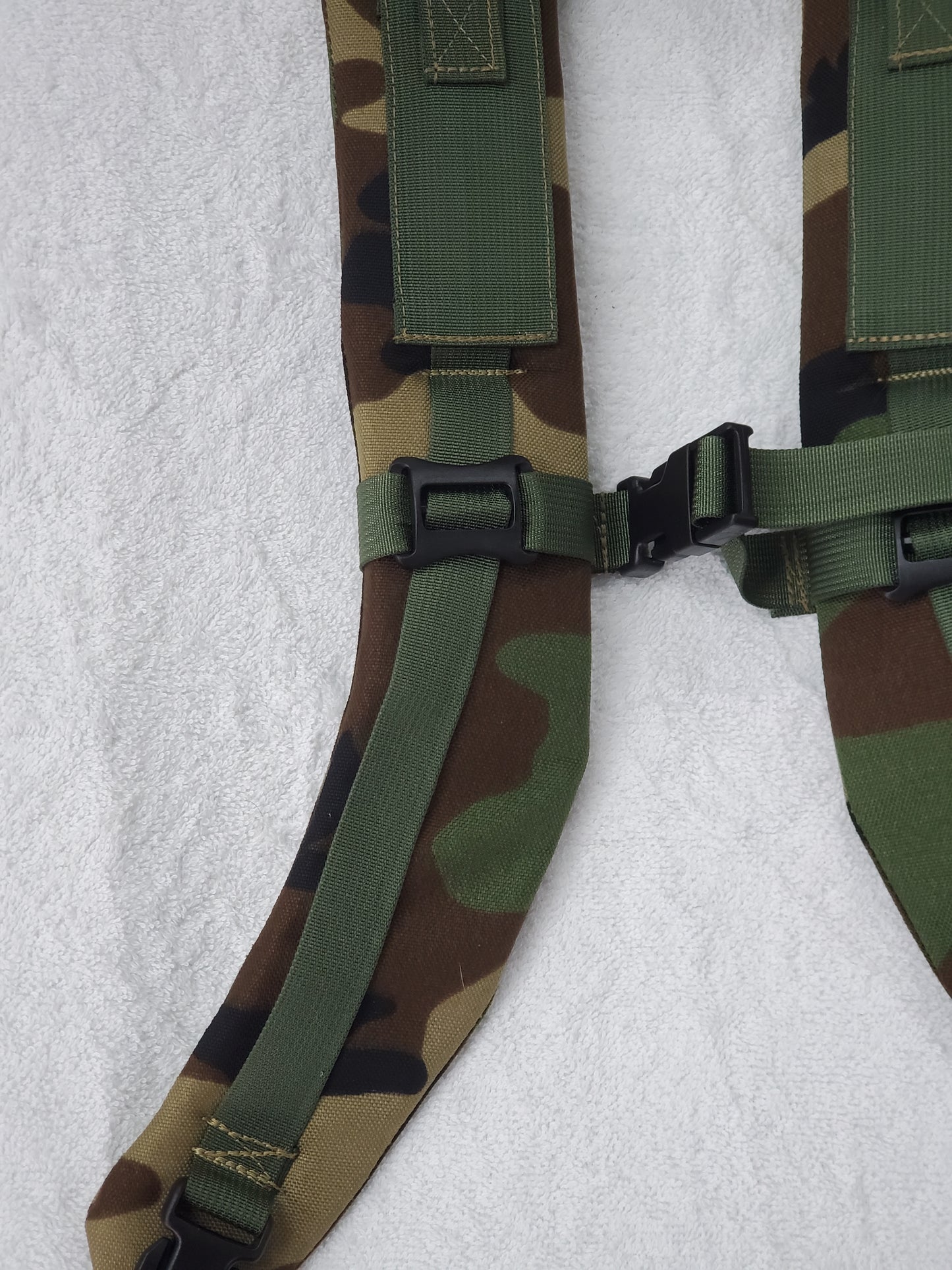 SET of Custom M81 Woodland BDU (God's Plaid) Shoulder Straps for Alice Malice Pack (WD/OD LC-3)