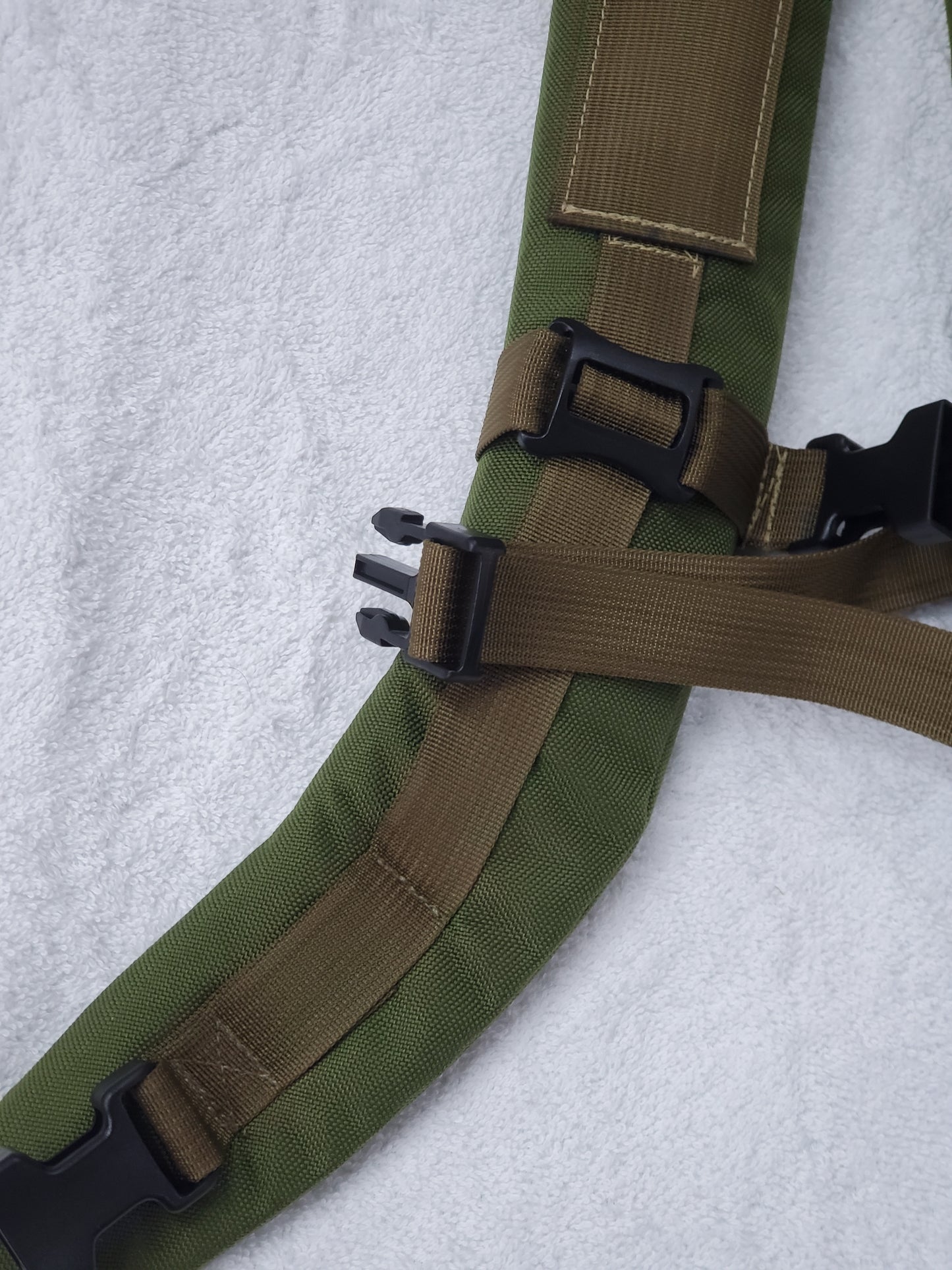 SET of Custom Olive Drab / Coyote Webbing Shoulder Straps w/ Sternum Strap for Alice Malice Pack (OD/COY LC-3)