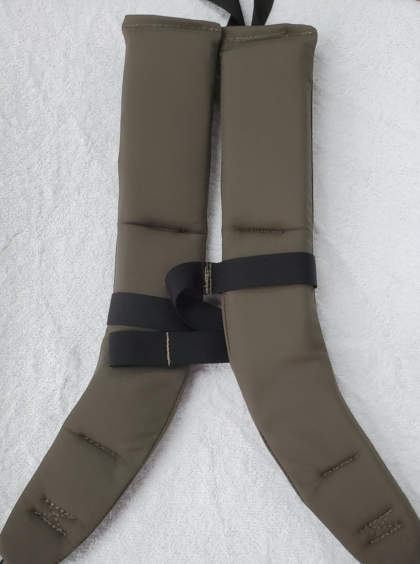 SET of Custom Ranger Green / Black Webbing Shoulder Straps Sternum Strap for Alice Malice Pack (RG/BLK LC-3)
