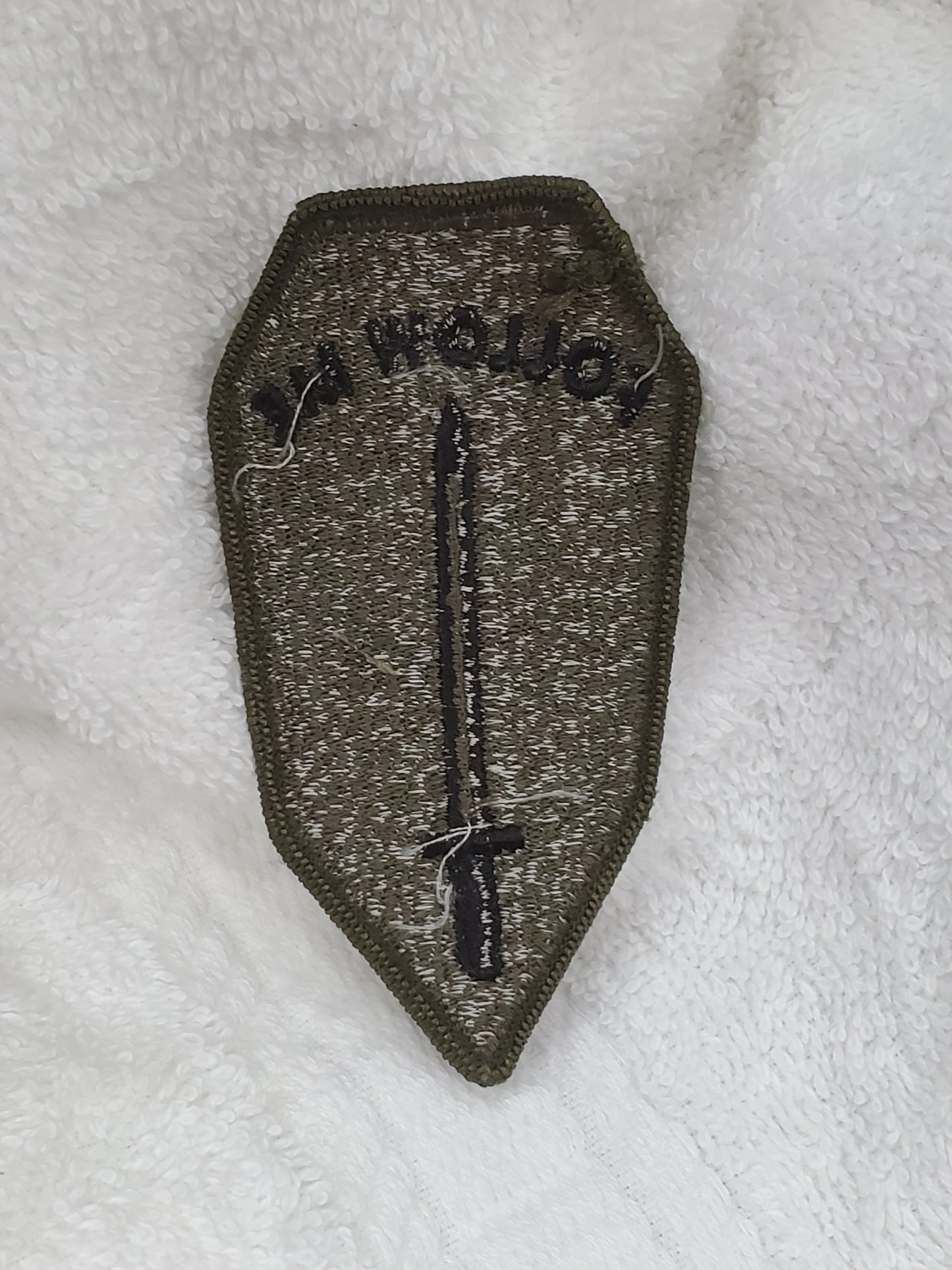 US Army FOLLOW ME Subdued Olive Drab Infantry Training School Patch (bu08)