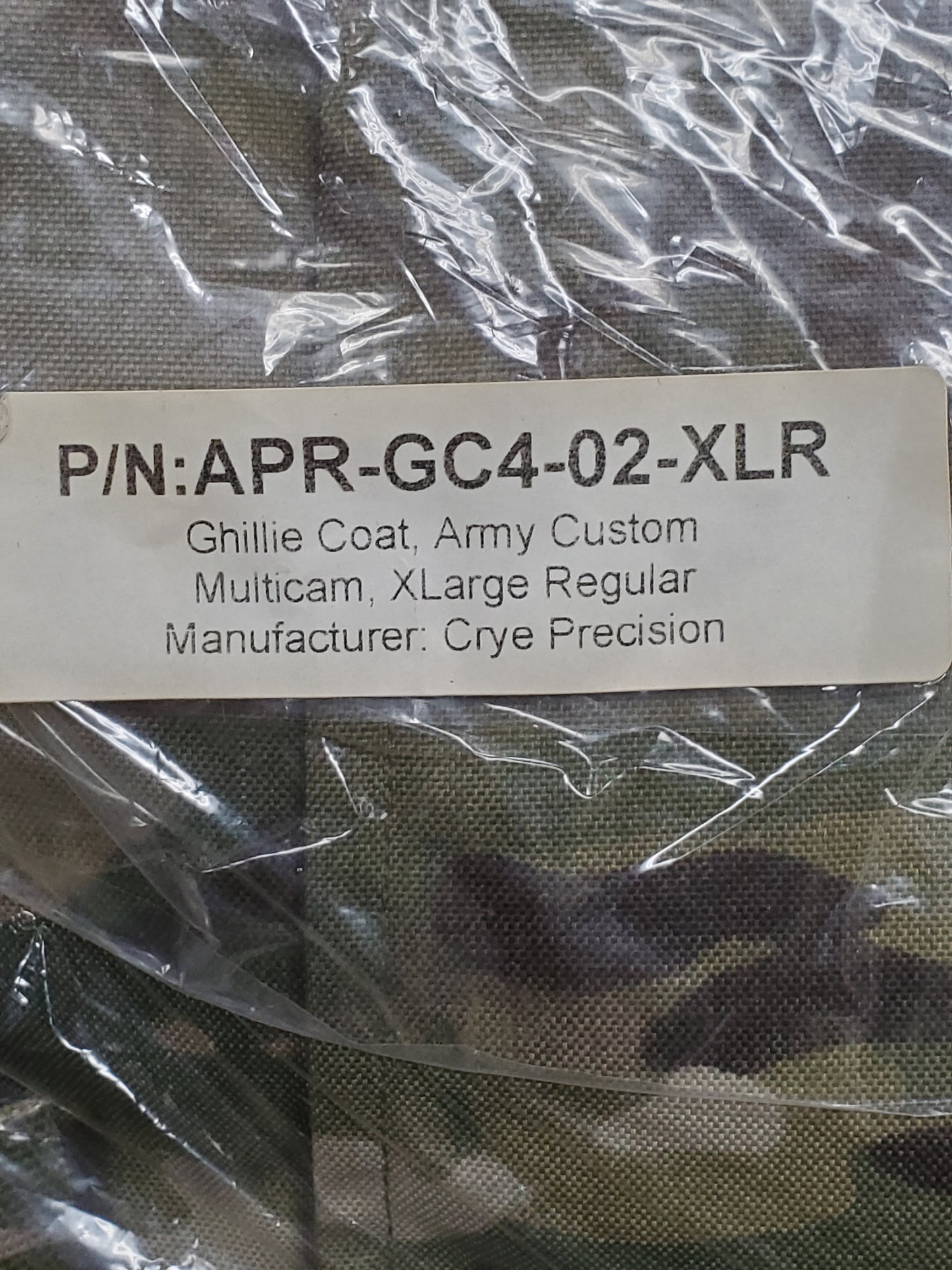 NEW - CRYE PRECISION Base Layer Ghillie Coat Top X-Large Regular APR-GC4-02-XLR OCP (da03-25jan17)