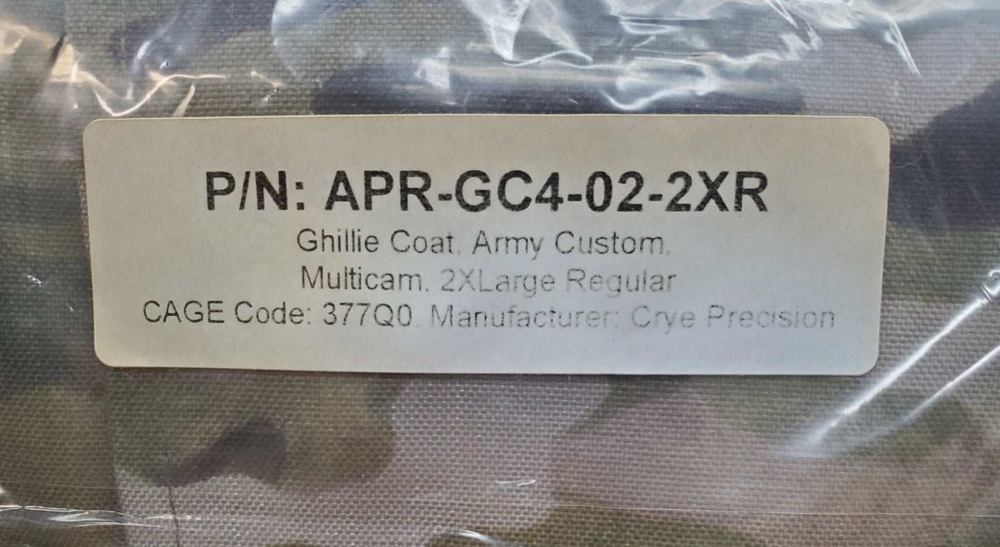 NEW - CRYE PRECISION Base Layer Ghillie Coat Top 2X-Large Regular APR-GC4-02-2XR OCP (da03-25jan18)