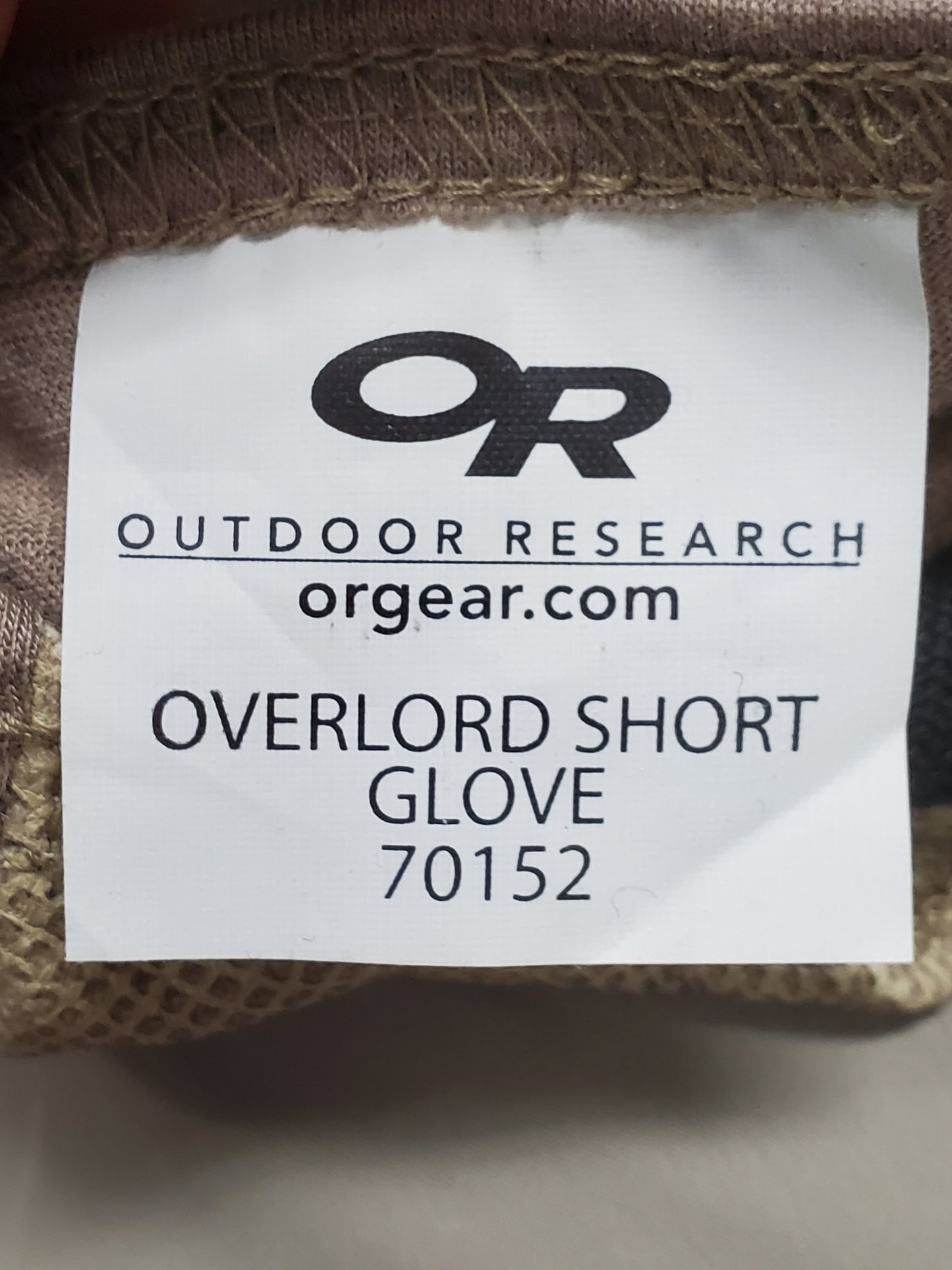 NOS Outdoor Research Overlord Short Gloves, X-Large Tan (da02-25jan19)