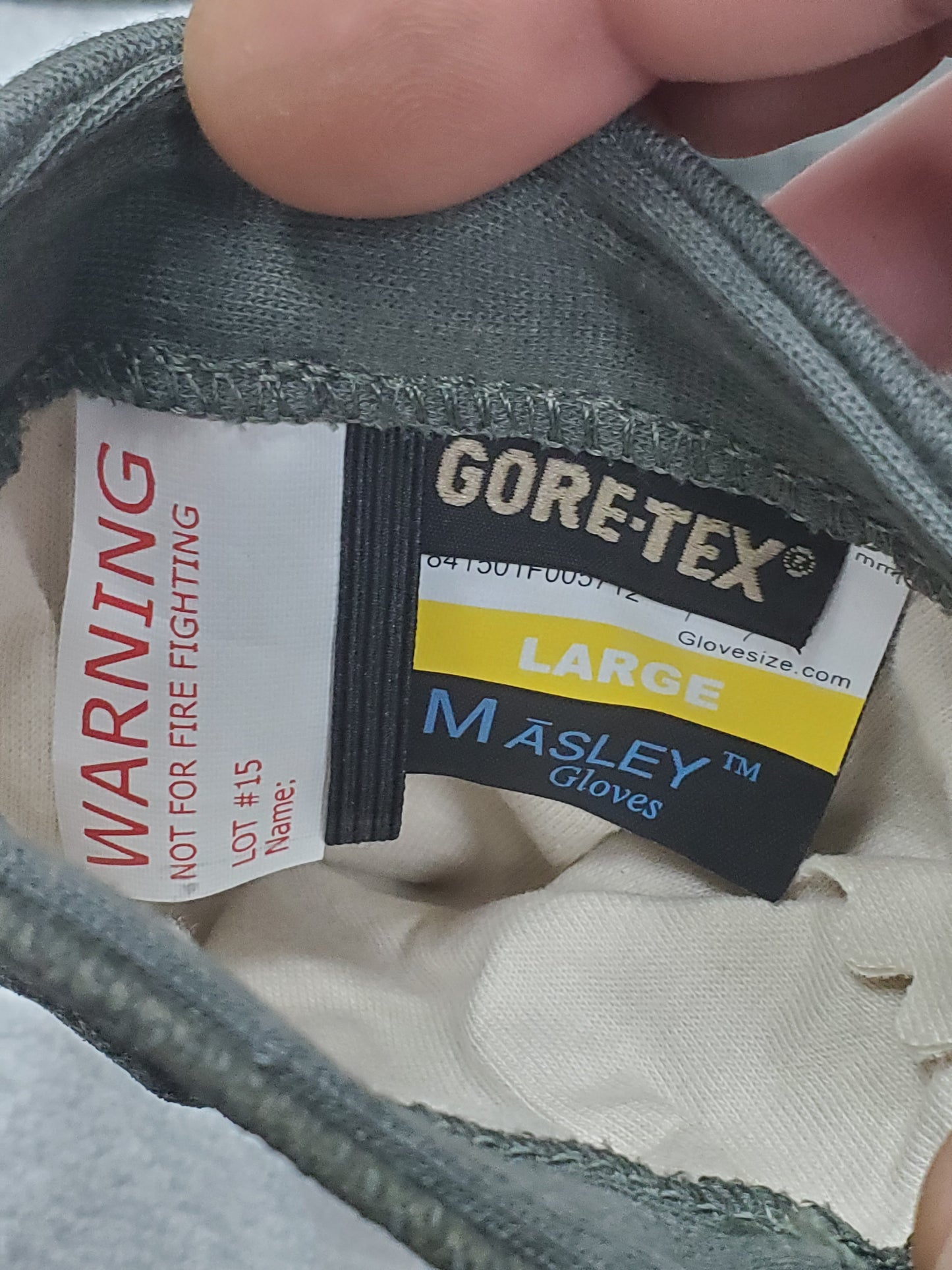 NOS US Army Large Masley Cold Weather Flyers Gore-tex Gloves Waterproof (cb02-25feb01)