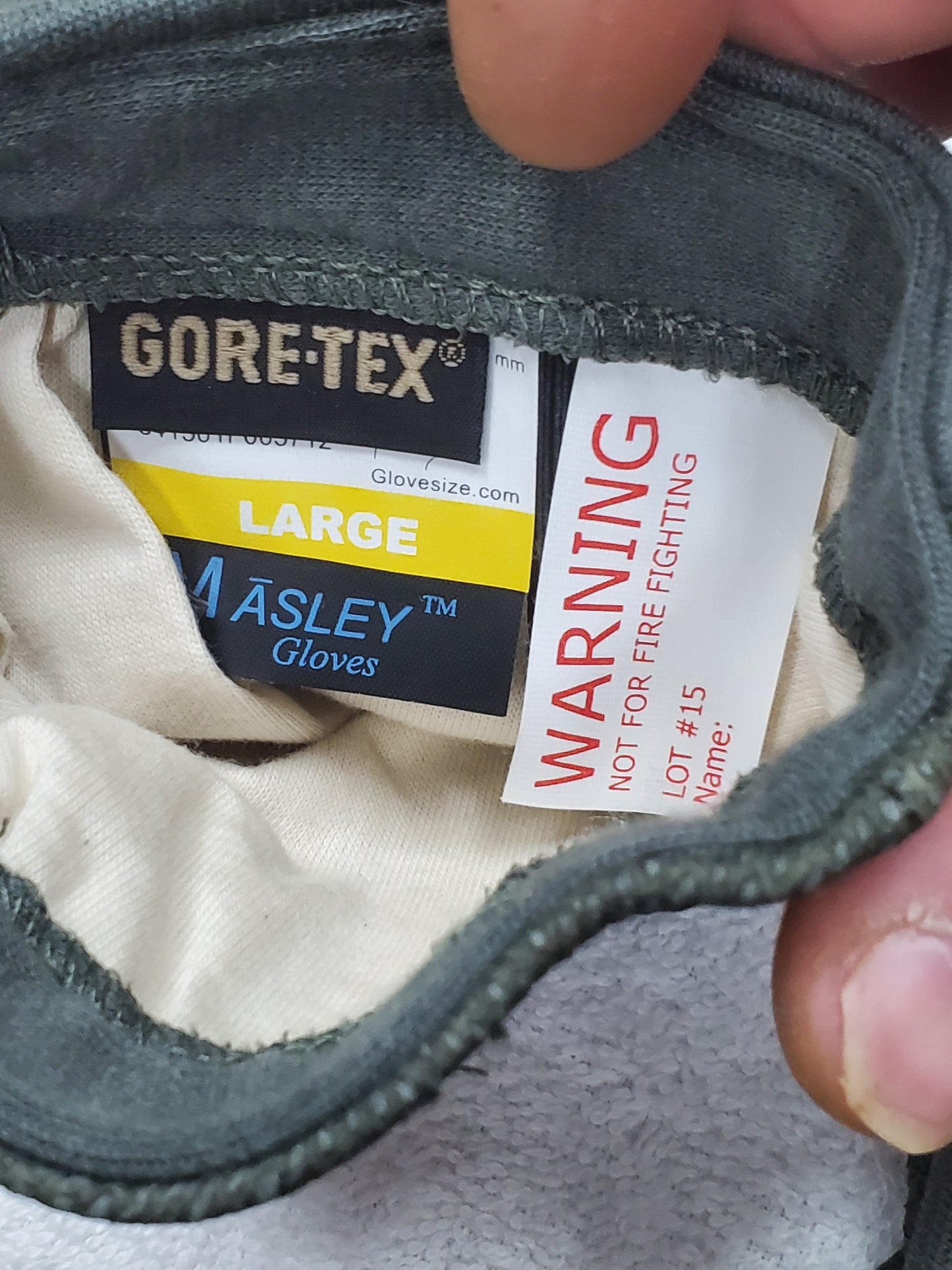 NOS US Army Large Masley Cold Weather Flyers Gore-tex Gloves Waterproof (cb02-25feb01)