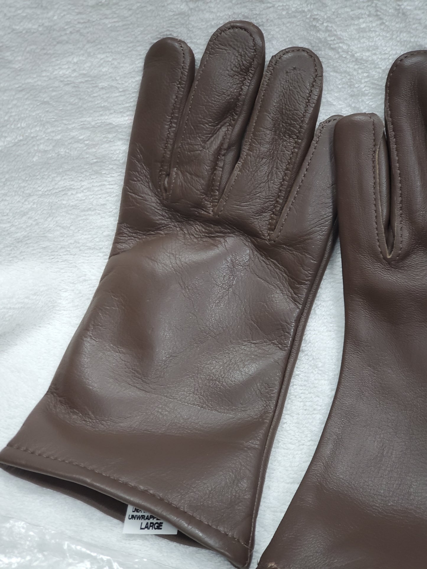LARGE US Army AGSU Brown Dress Gloves (cb02-25feb03)