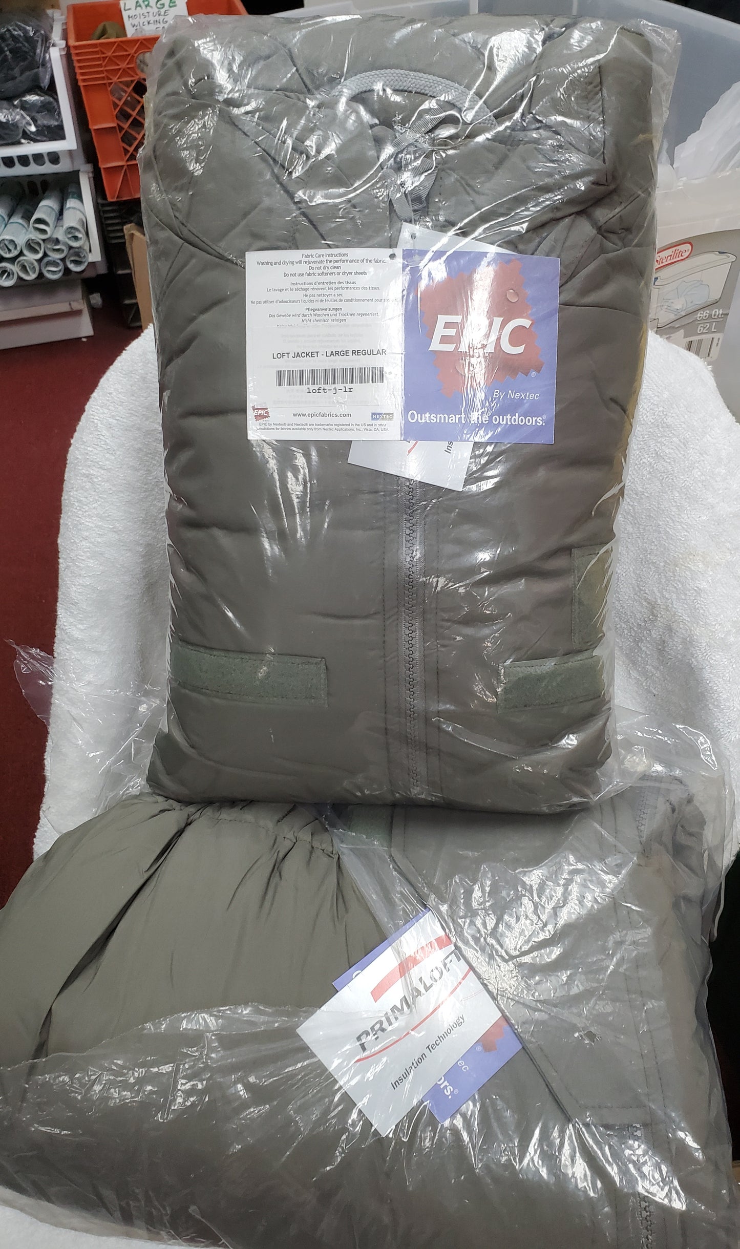NWT Set of Large Wild Things Tactical Primaloft ECW Level 7 Parka Trousers Urban Grey (fc01-25feb06)