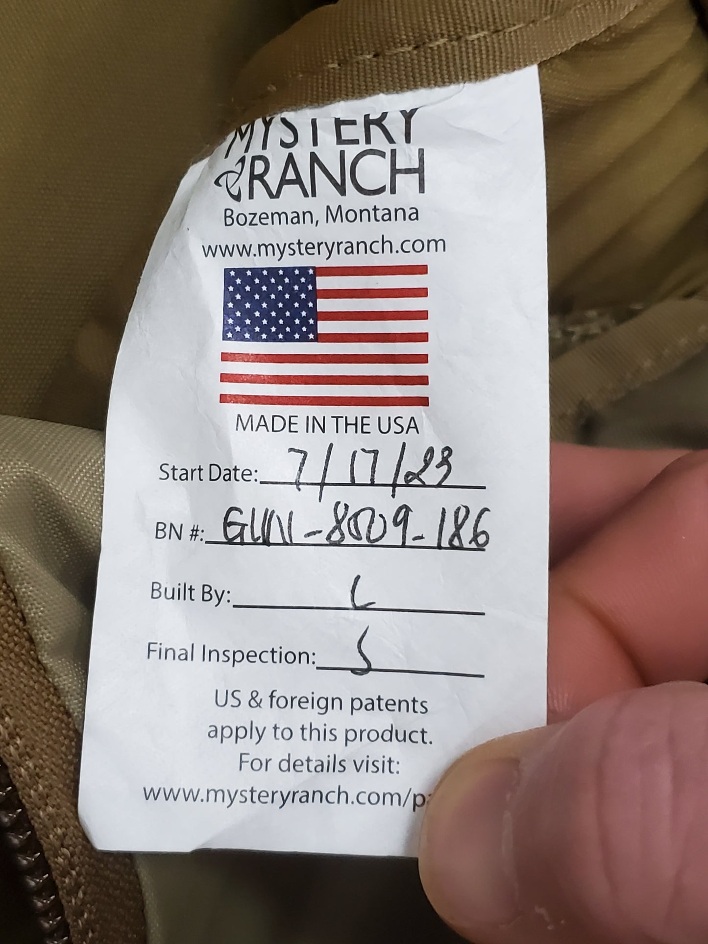 NEW - Mystery Ranch Gunfighter 24 Coyote Low-Profile Backpack (25feb17-gtt)