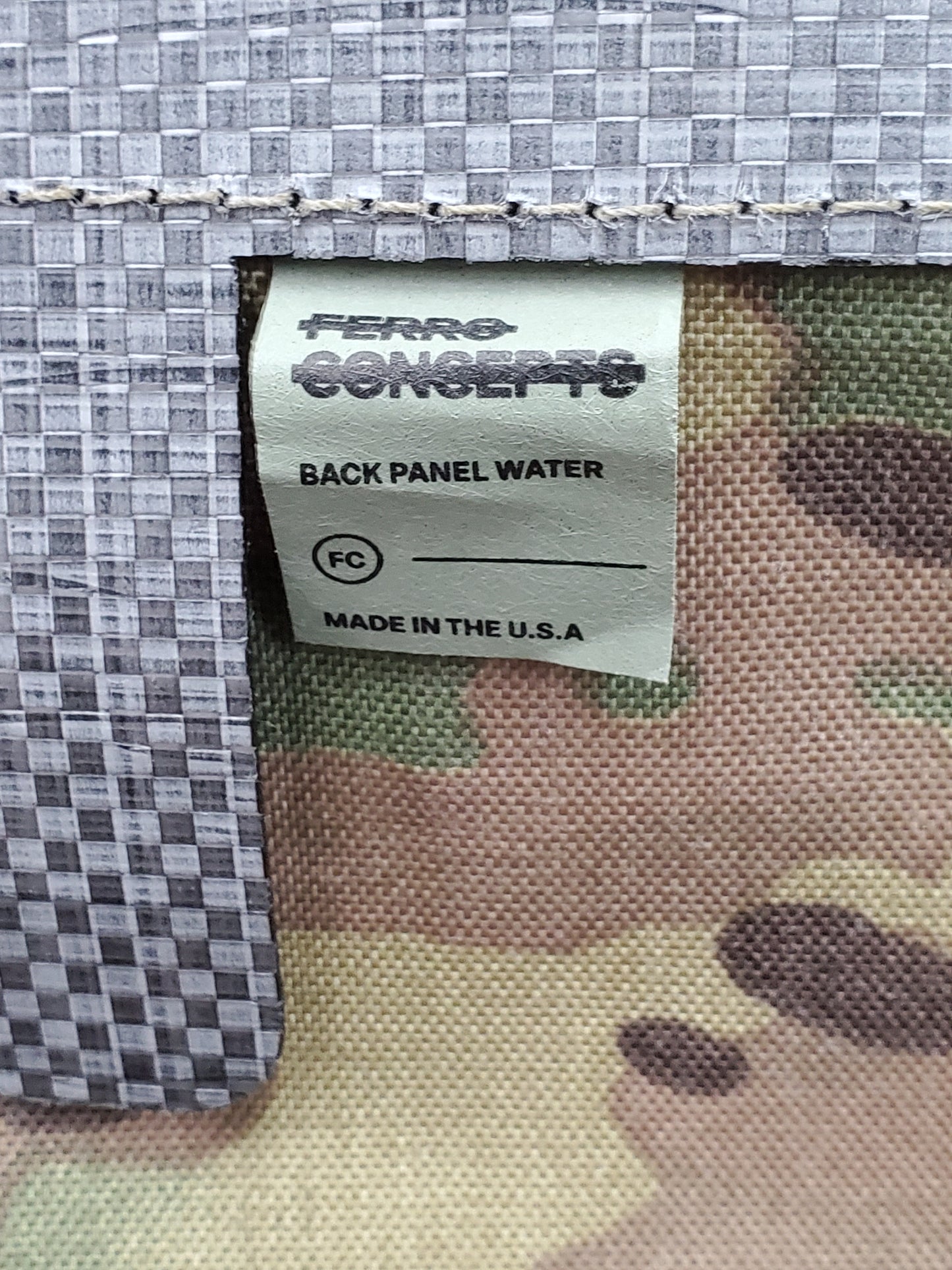 Ferro Concepts Back Panel, Water w Molle Zipper Kit OCP Multicam (cb06-25feb27)