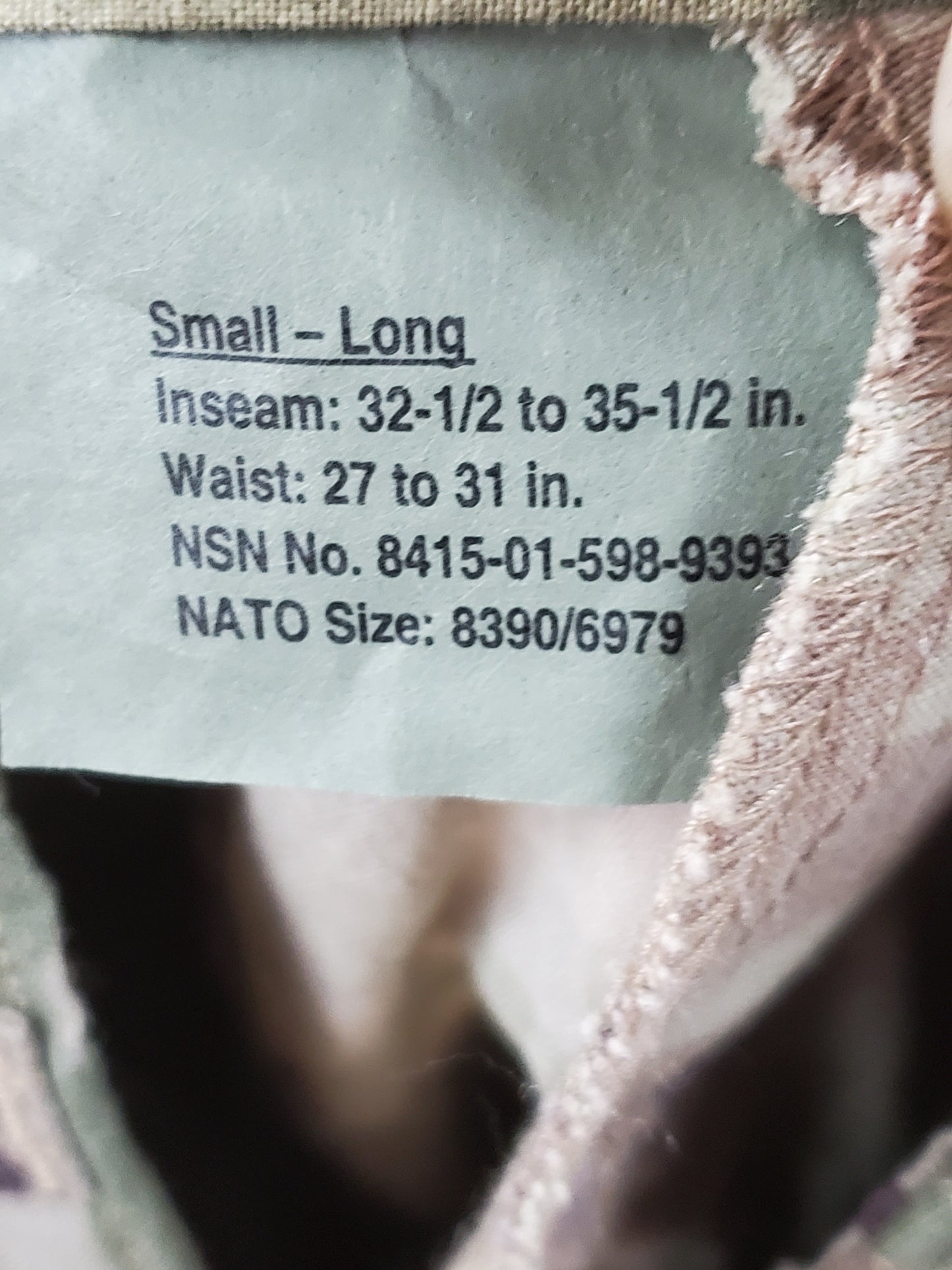 NEW - Small Long OCP Multicam Flame Resistant FRAC Uniform Pants Deployment (db12-25feb33)