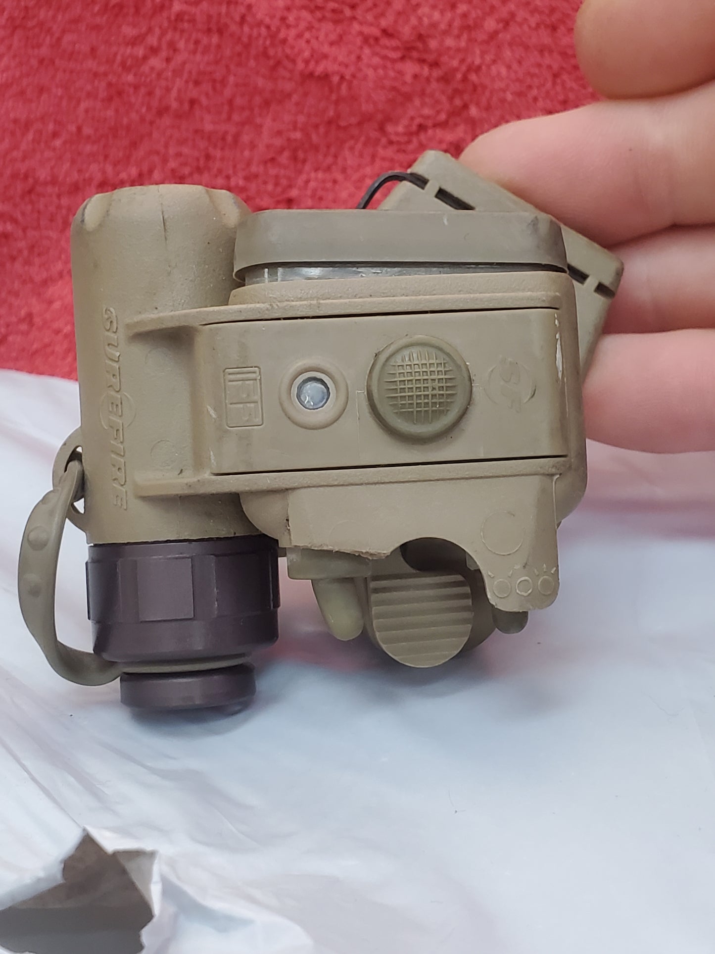 SureFire HL1 Helmet Light Blue/White w Mount Used (AB02-25feb46)