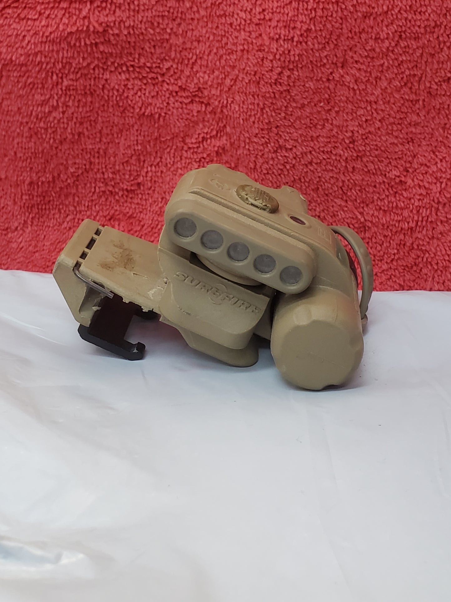 SureFire HL1 Helmet Light Red/White w Mount Used (25feb47)