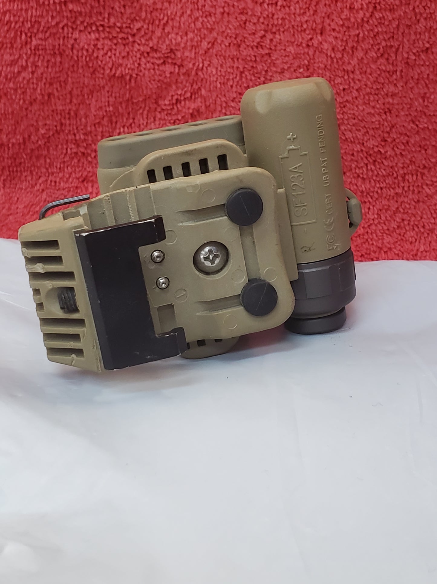 SureFire HL1 Helmet Light Red/White w Mount Used (25feb47)