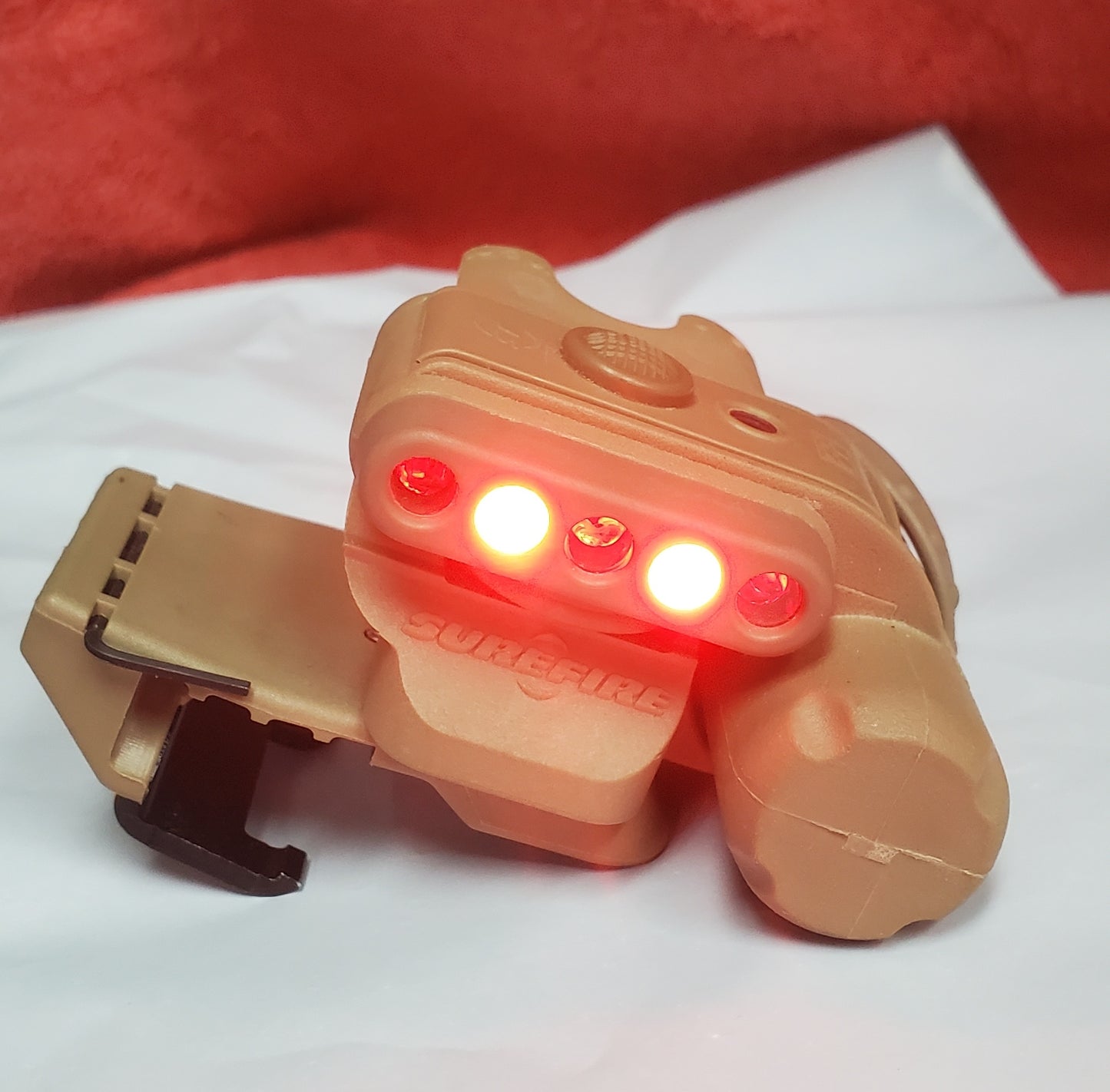 SureFire HL1 Helmet Light Red/White w Mount Like New (25feb50)