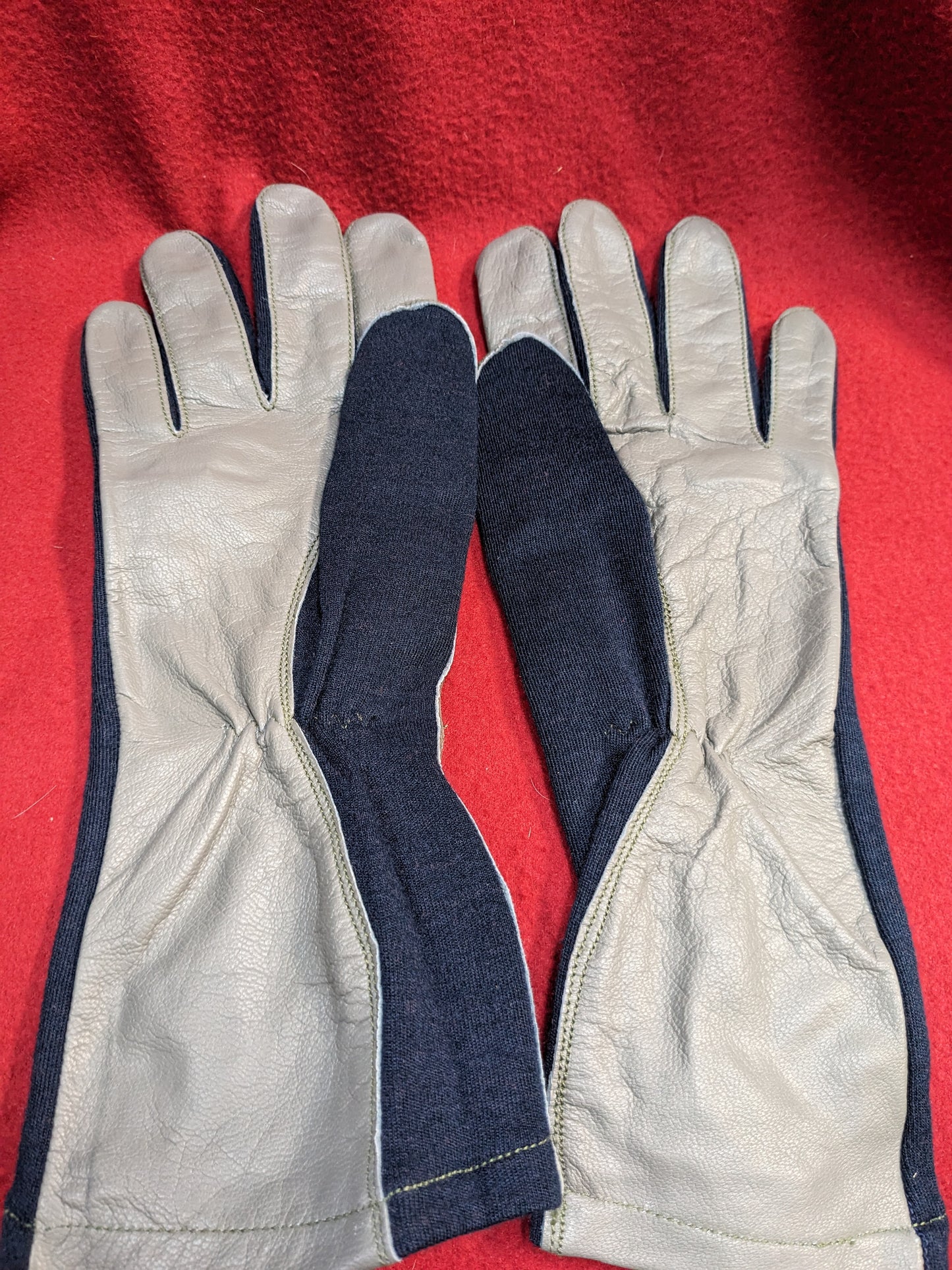NOS nomex military pilot, aviation, flight, tactical gloves navy blue (cb02-enu74)