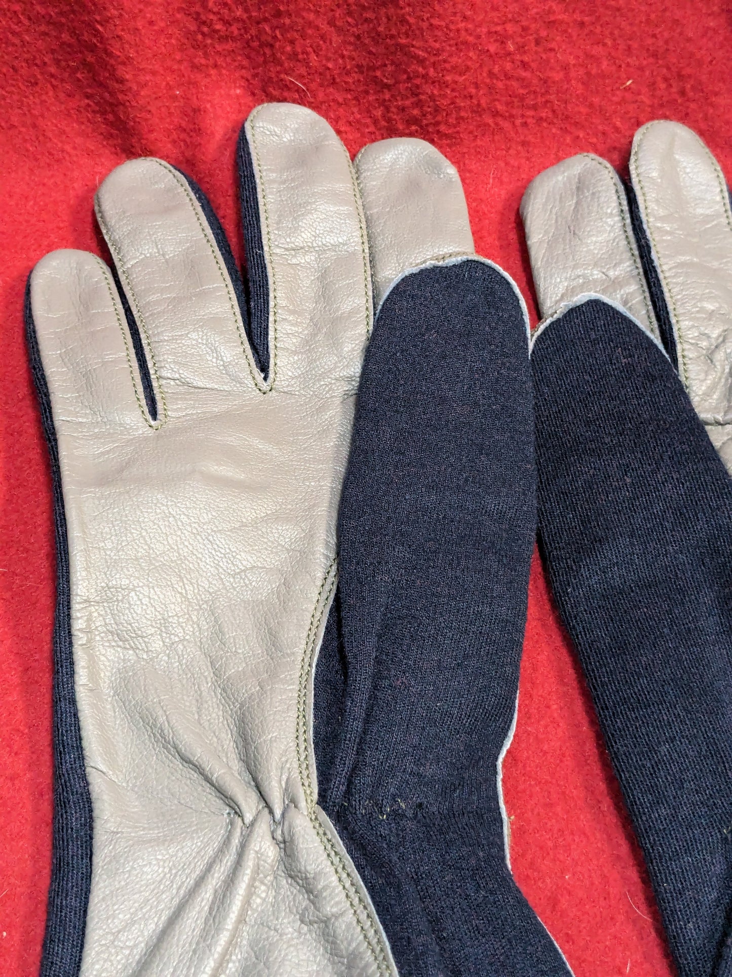 NOS nomex military pilot, aviation, flight, tactical gloves navy blue (cb02-enu74)