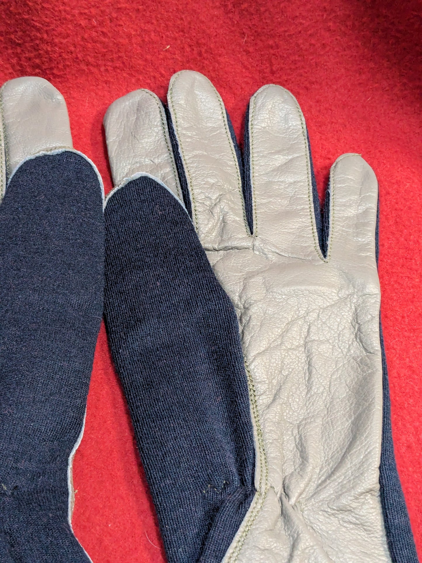 NOS nomex military pilot, aviation, flight, tactical gloves navy blue (cb02-enu74)