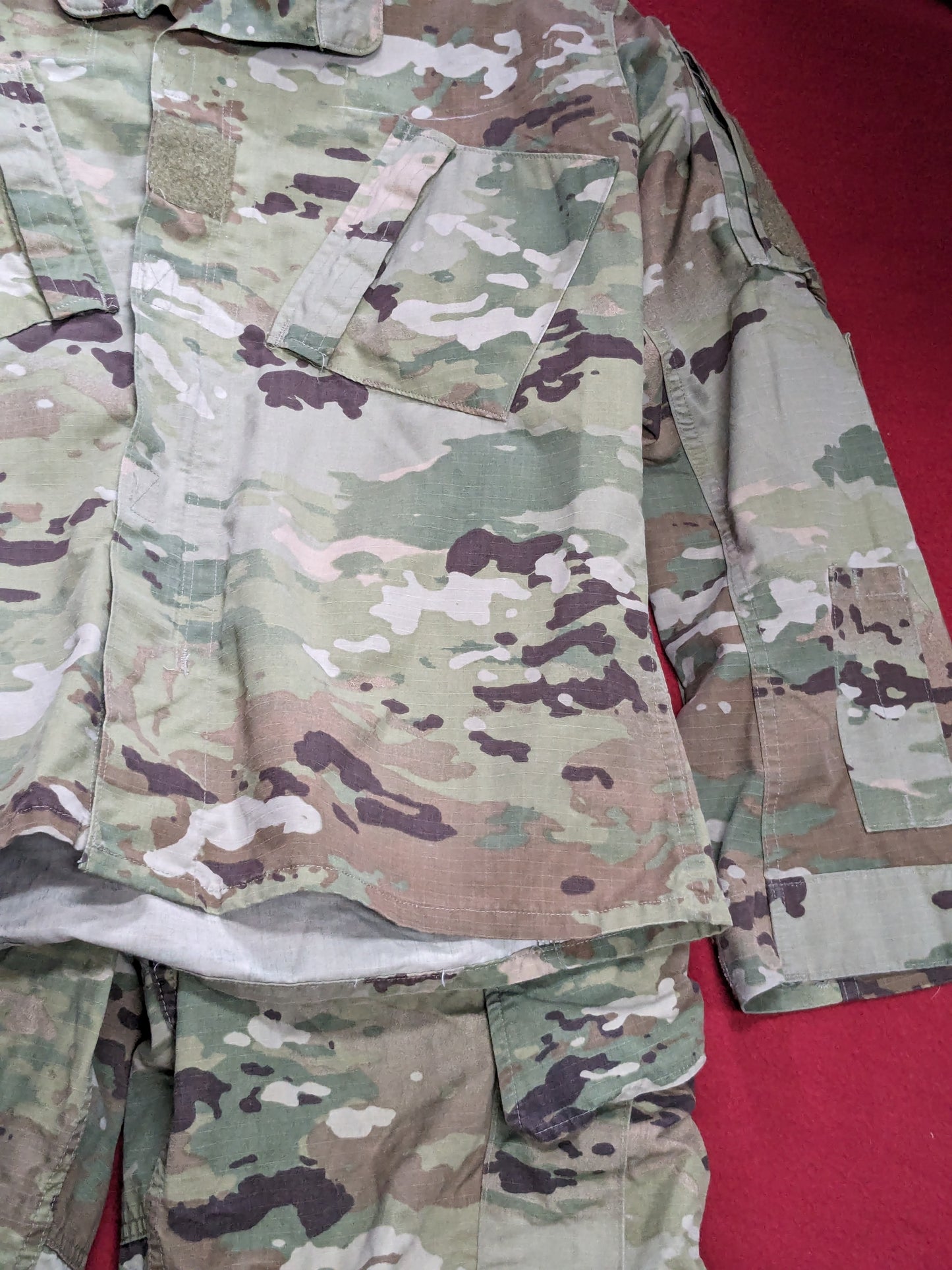 SET of us army medium short traditional ocp uniform top pants air force used (ec11-enu103)