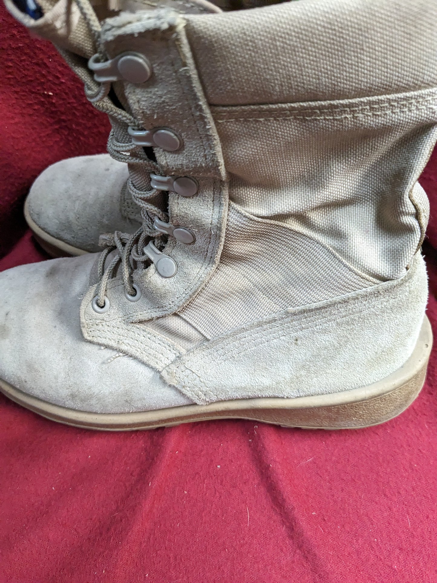 US army altima 6xw xtra wide combat boots 499 tan used (061508)