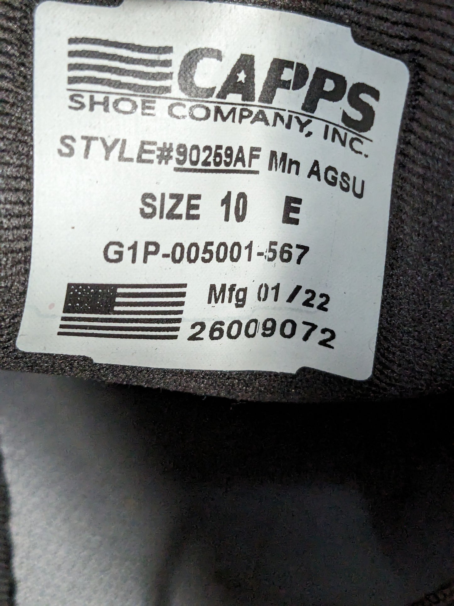 US army capps airlite footwear agsu 10 E shoes used (dg3- ea03-enu121)
