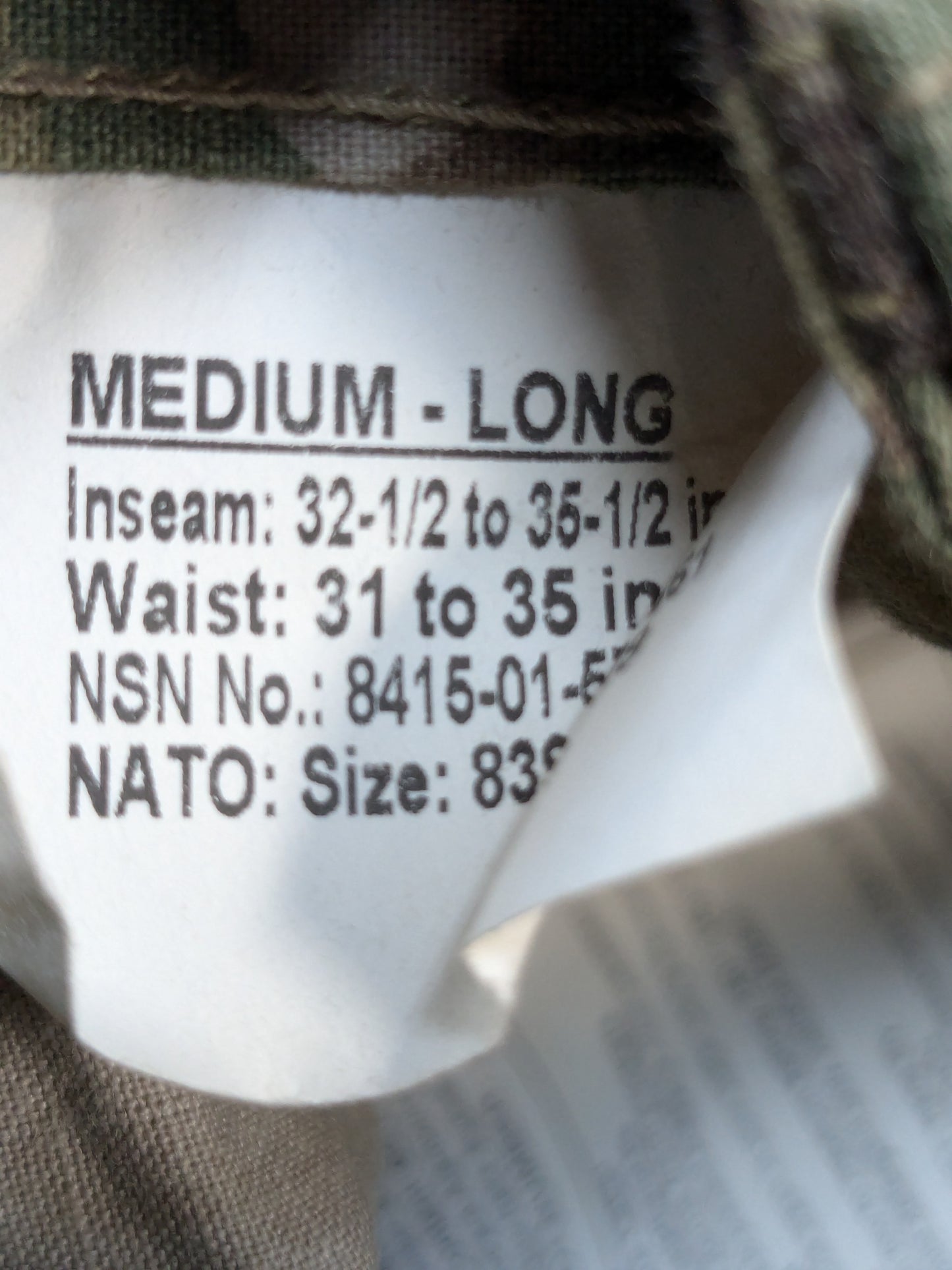 NWT set of us army medium long multicam frac top pants (fc07-enu157)