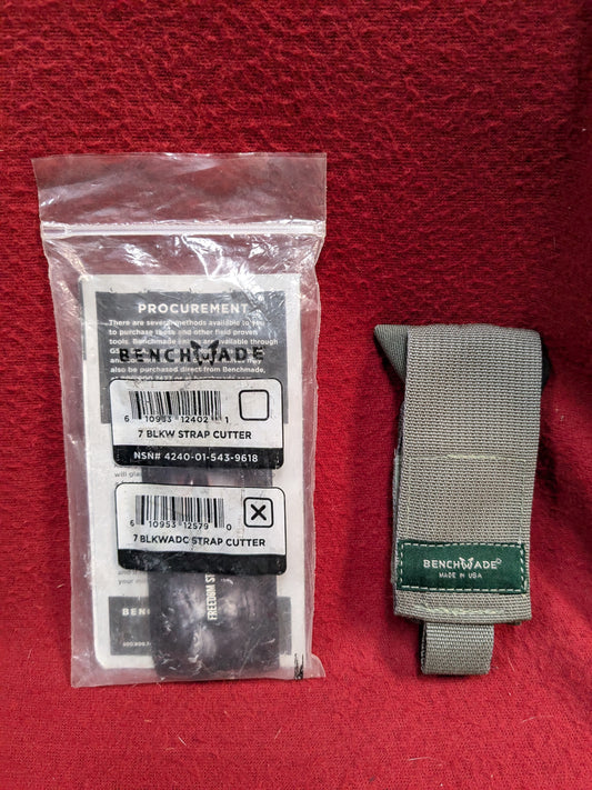 NOS benchmade seatbelt strap cutter with clips & pouch (ifak  ac07-enu160)