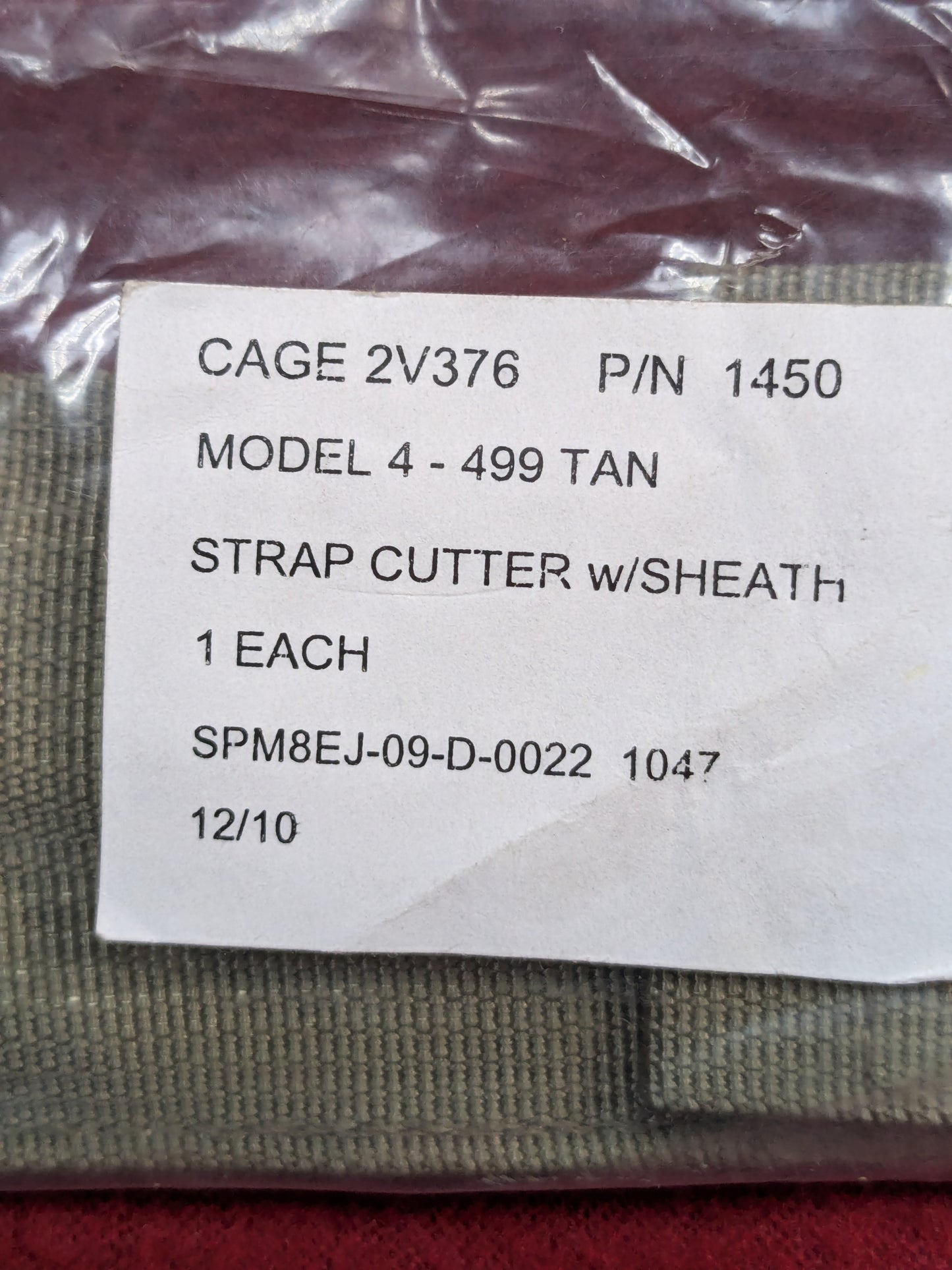 Ontario Knife Company Ontario 1431 Model 4 499 Tan Strap Cutter  (ifak  ac07-enu167)