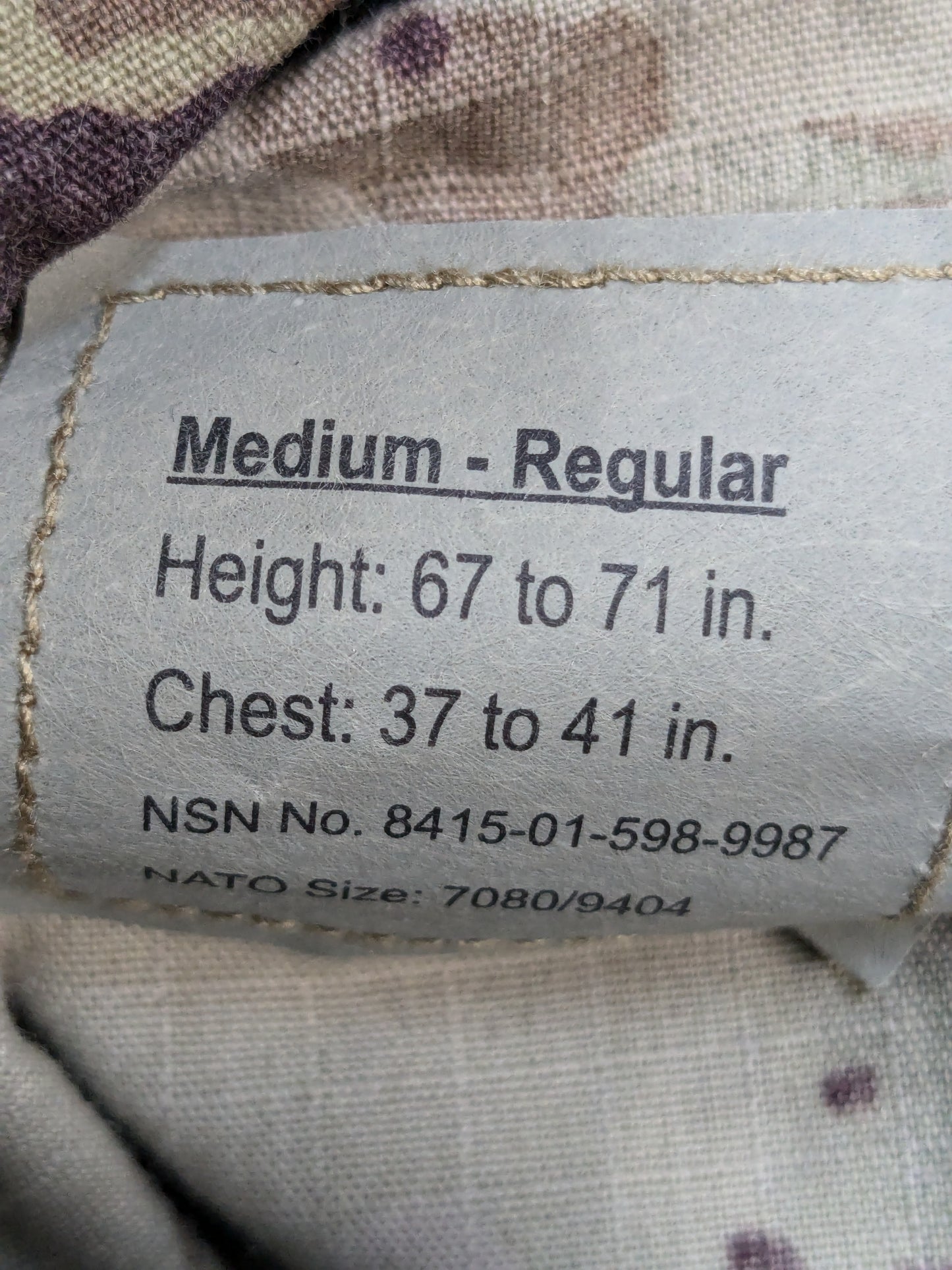 NWT Set of US Army Medium Regular Deployment Uniform Multicam Frac Top Pants (ca13-25jan44)
