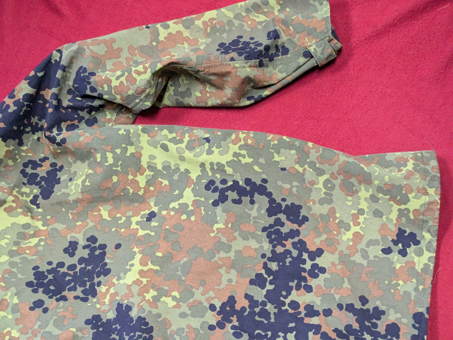 German Army Flecktarn Jacket Ringelai Parka Camo Men's military wet weather uniform Excellent Condition (aa11-YLU40)