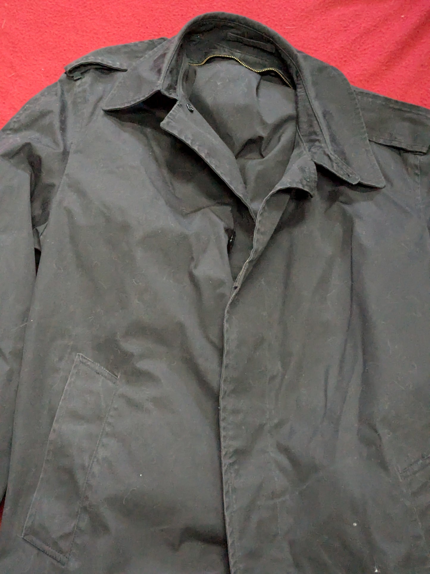 Military 40 R Black All-Weather Overcoat Dress Uniform (BA07-YLU43)
