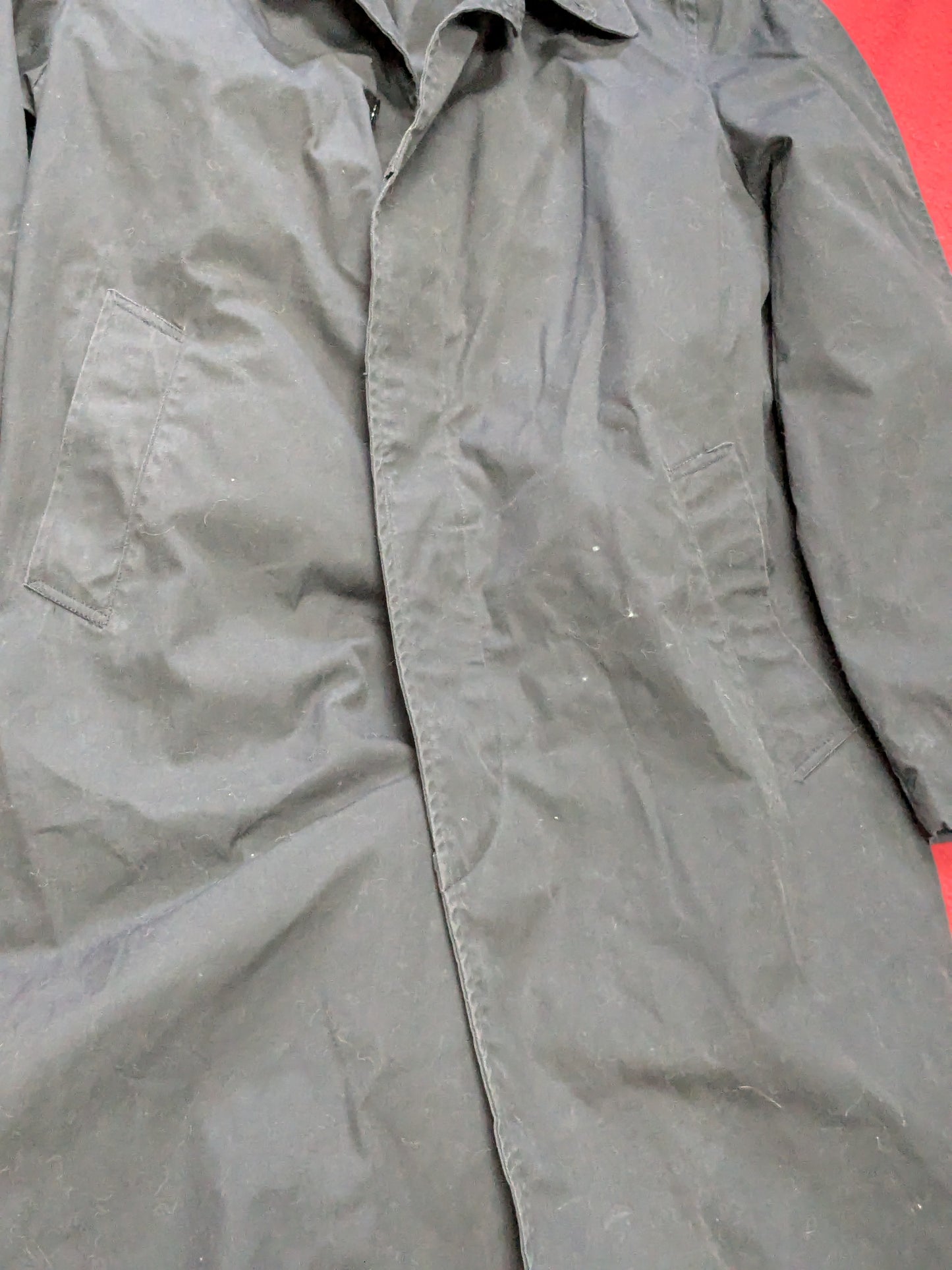 Military 40 R Black All-Weather Overcoat Dress Uniform (BA07-YLU43)