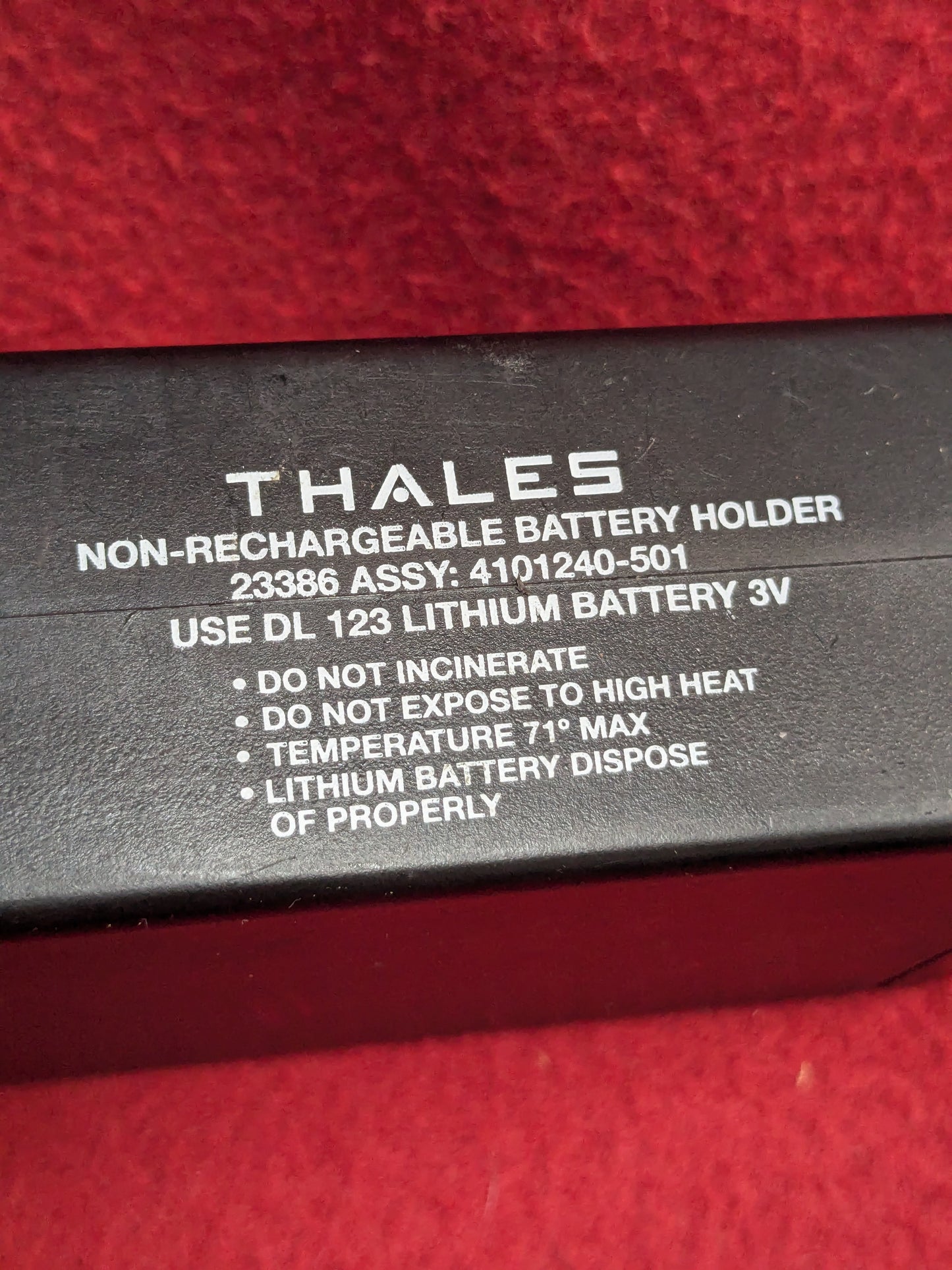 Thales Non Rechargable Battery Holder 123 3V Batteries (FC02-YLU58)