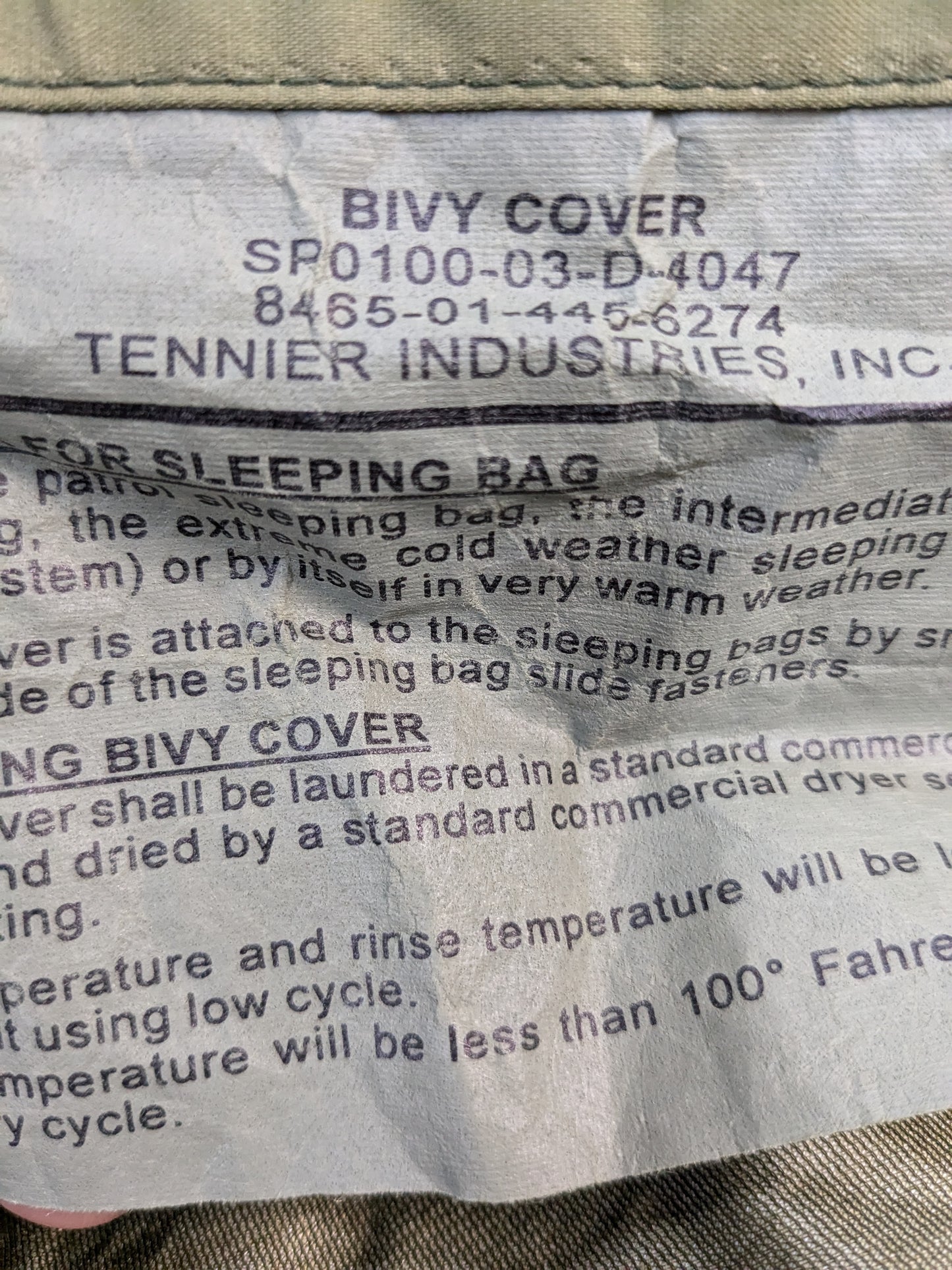 US Army Modular BDU Woodland Pattern Bivy Cover Used (fa12-YLU111)