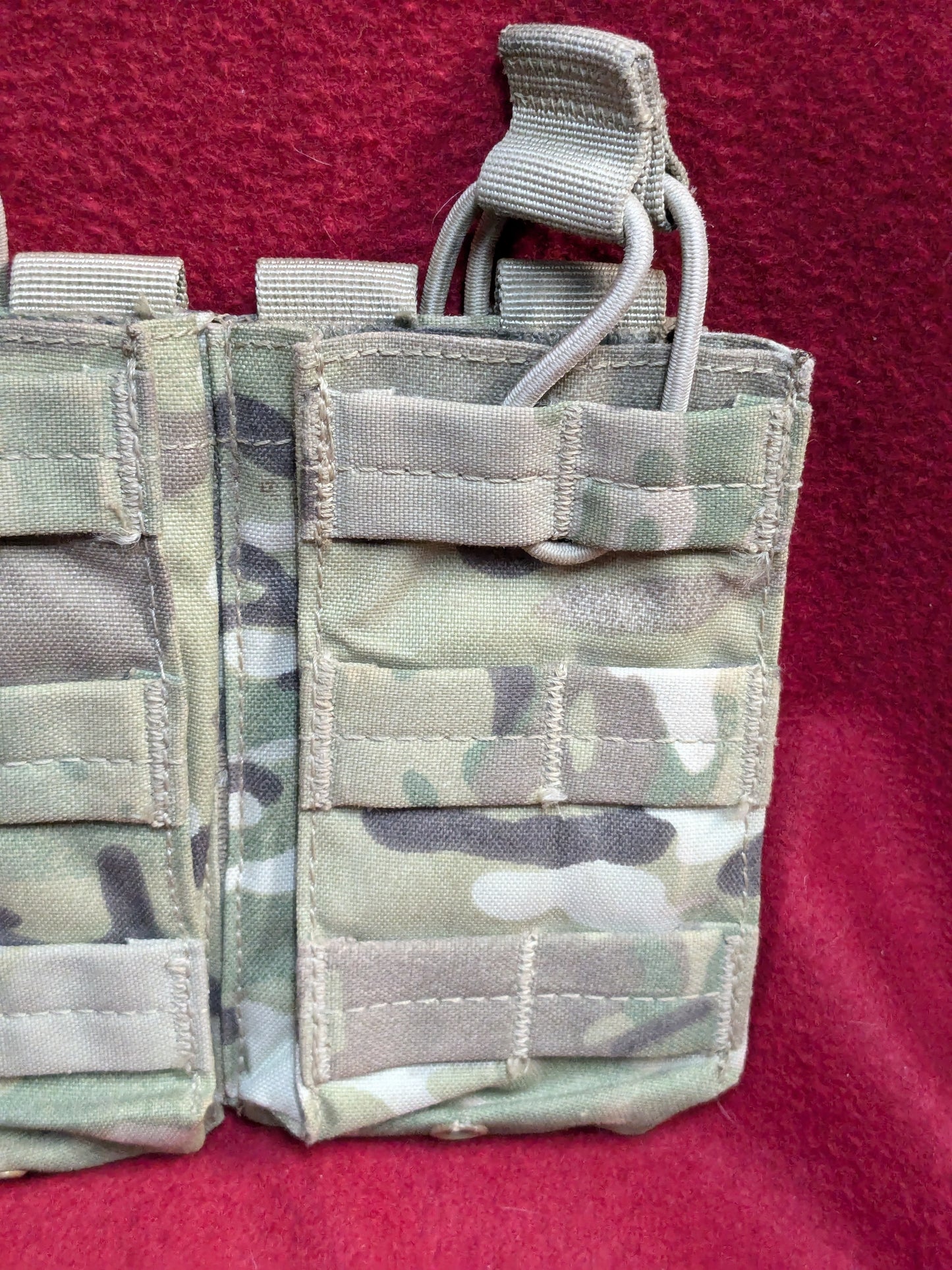 CONDOR TRIPLE STACKER OPEN-TOP M4 MAG POUCH MULTICAM Used (36cr- ca4-YLU114)