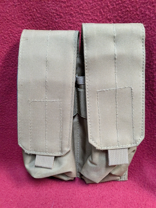 Pouch MOLLE Double M4/M16 COYOTE BROWN Excellent Condition (34cr- ca2-YLU118)