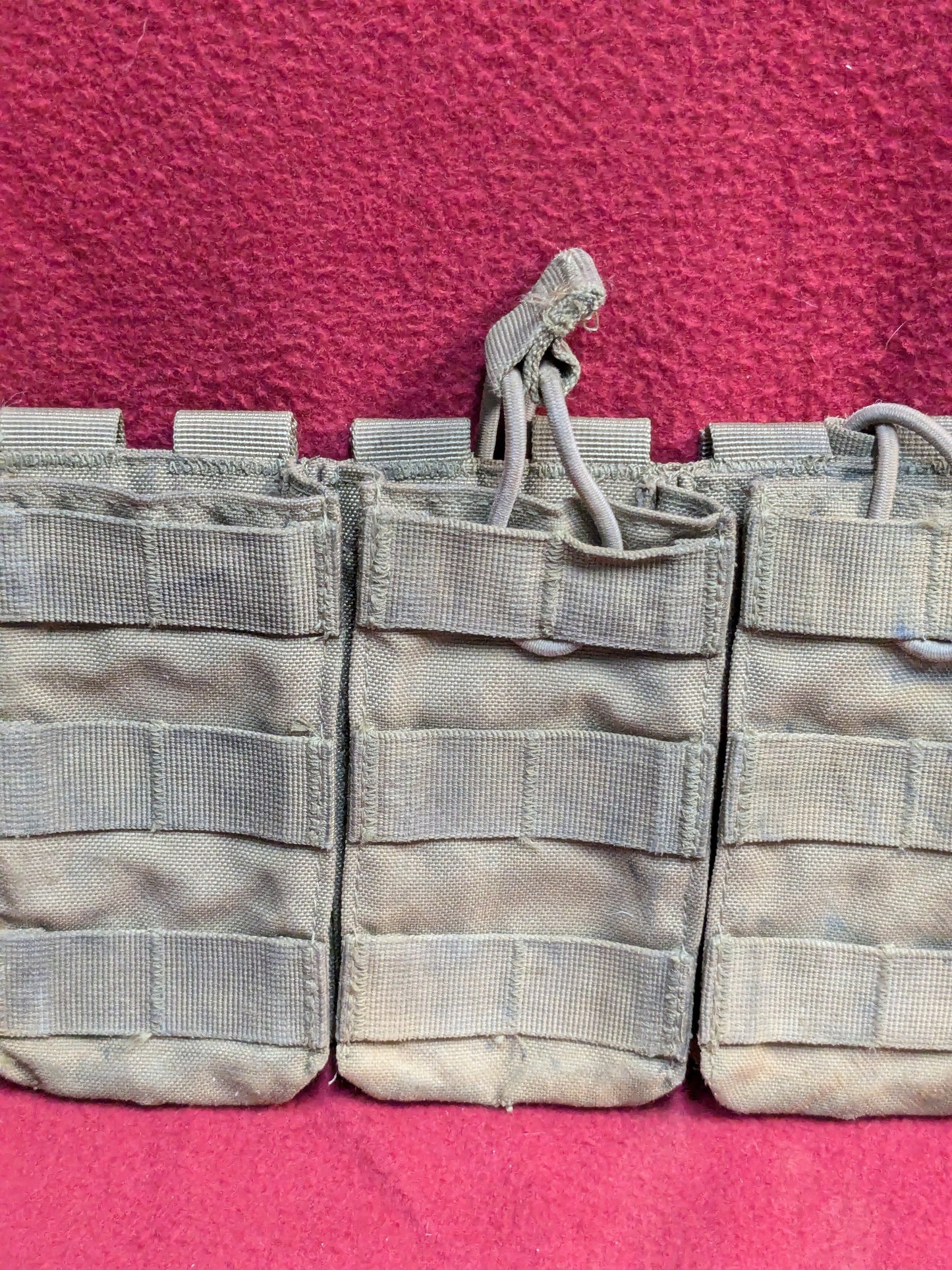 CONDOR TRIPLE STACKER OPEN-TOP M4 MAG POUCH Coyote Used (36cr- ca4-YLU121)