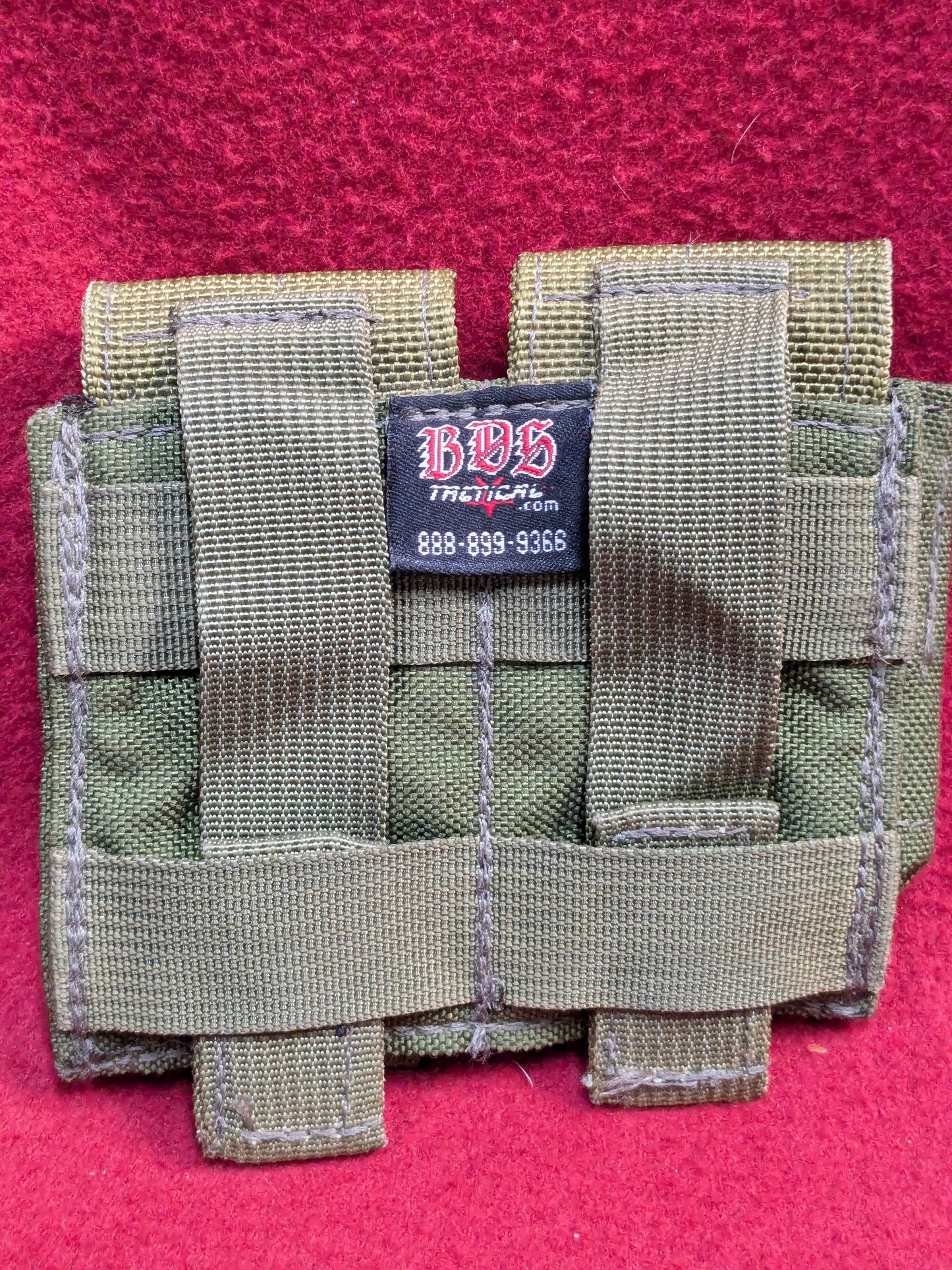 BDS Double 40MM Grenade Pouch MOLLE Good OD/Coyote Good Condition (35cr- ca3-YLU153)