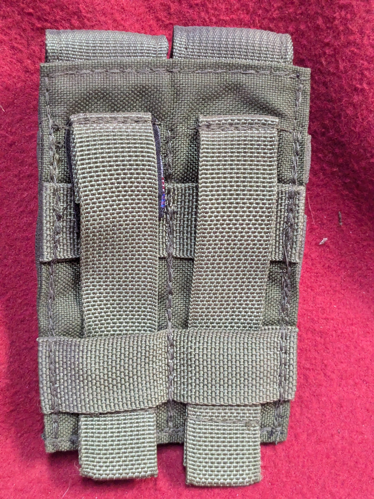 BDS Tactical Dual 9mm Mag Pouch Green Used (36cr- ca4-YLU188)