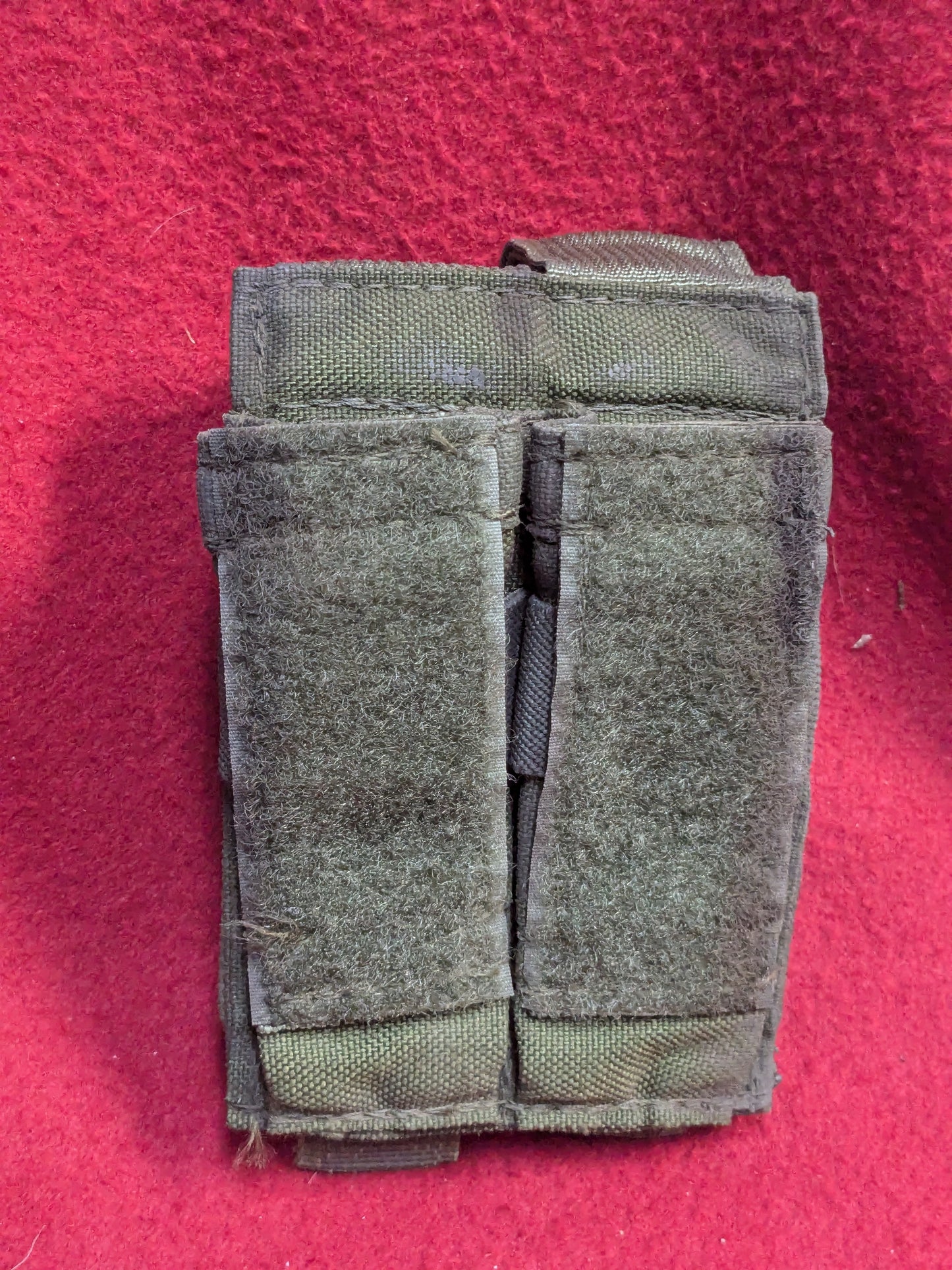 BDS Tactical Dual 9mm Mag Pouch Green Used (36cr- ca4-YLU188)