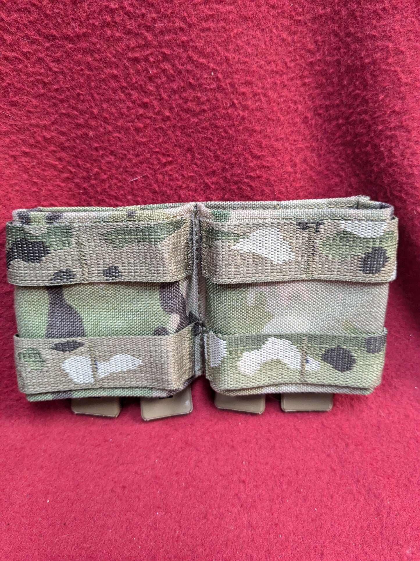 DOUBLE RIFLE SHORTY WEBBING MAGAZINE POUCH Good Condition (36cr- ca4-YLU194)