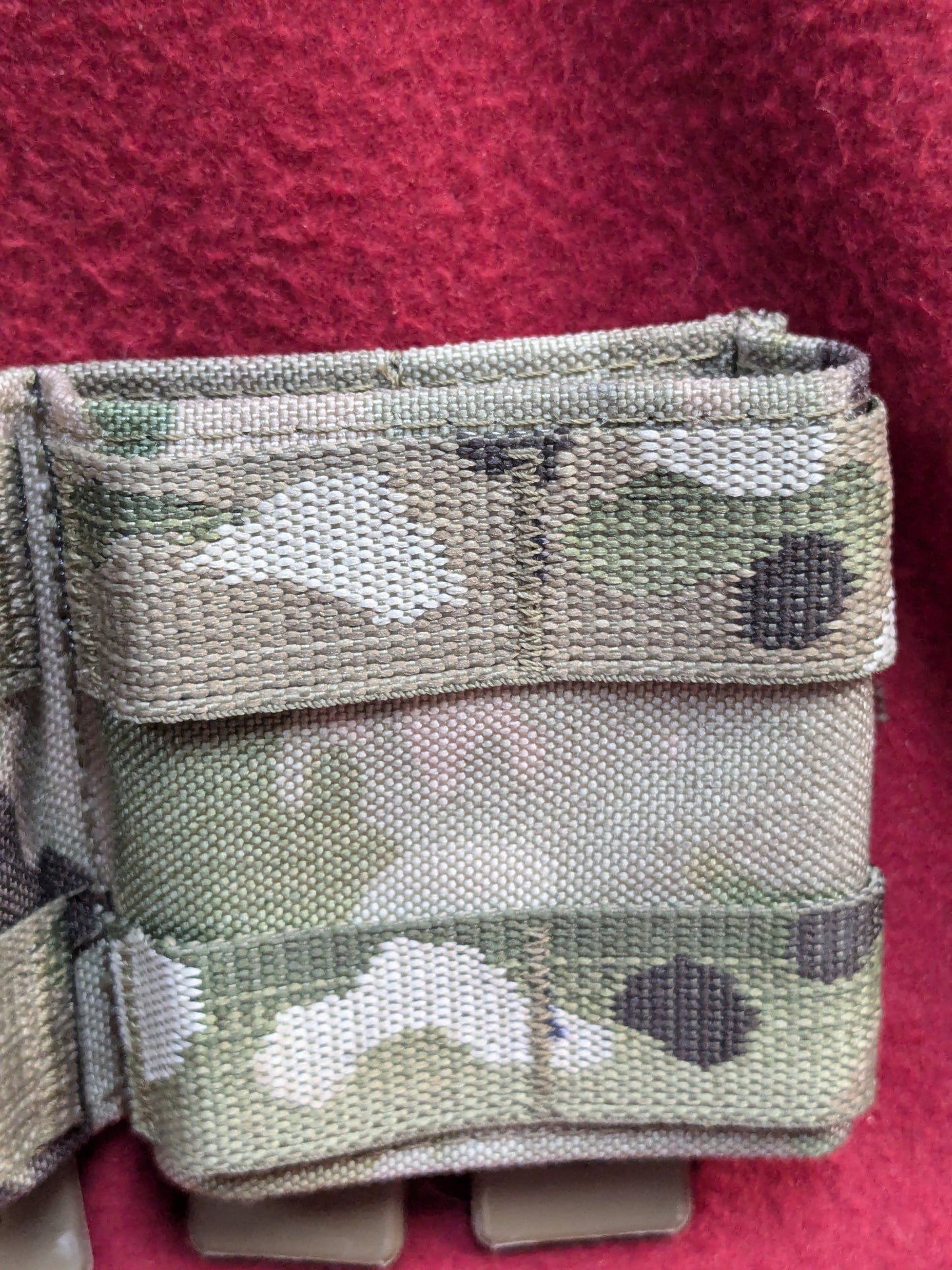 DOUBLE RIFLE SHORTY WEBBING MAGAZINE POUCH Good Condition (36cr- ca4-YLU194)