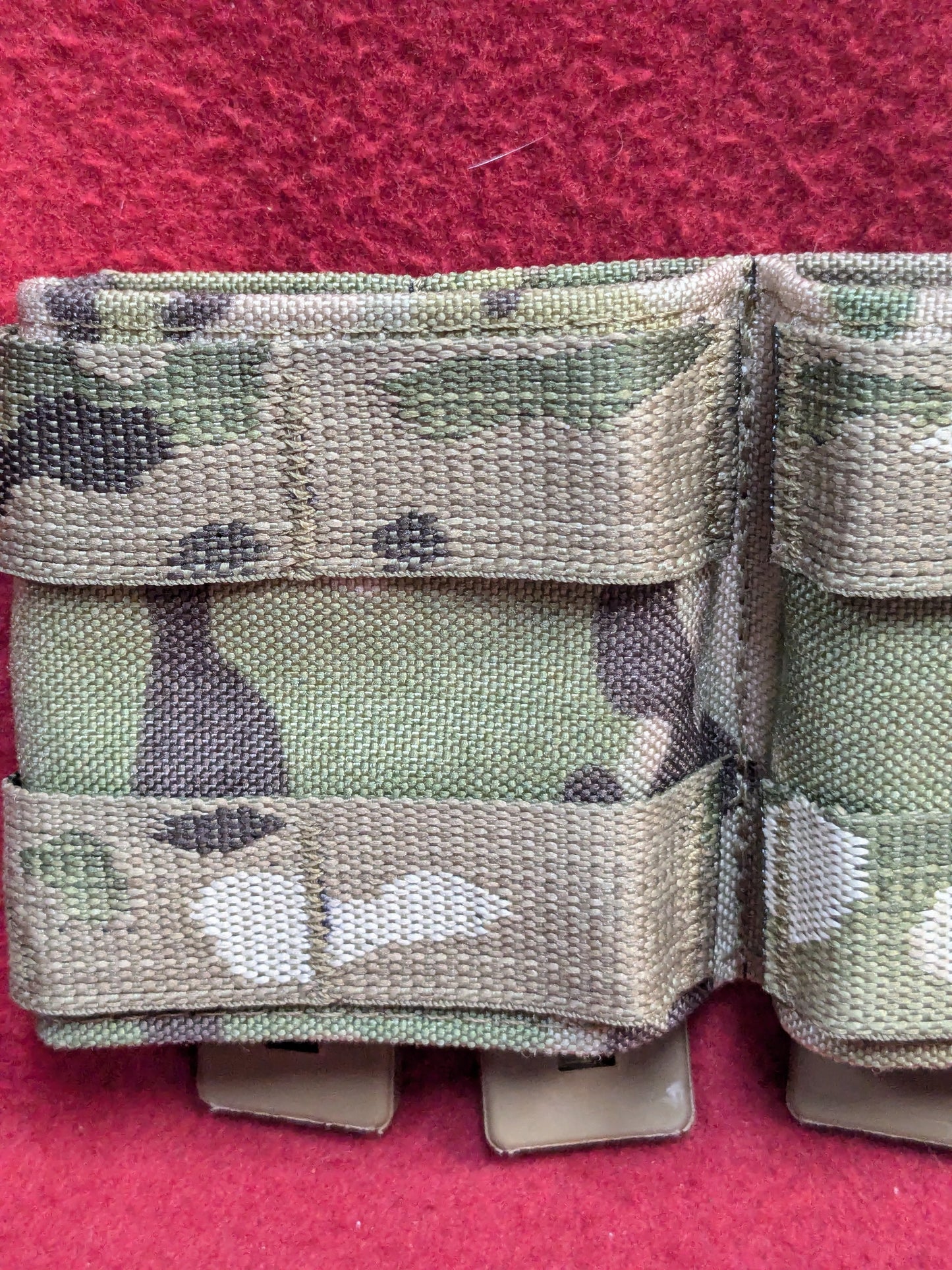 DOUBLE RIFLE SHORTY WEBBING MAGAZINE POUCH Good Condition (36cr- ca4-YLU194)
