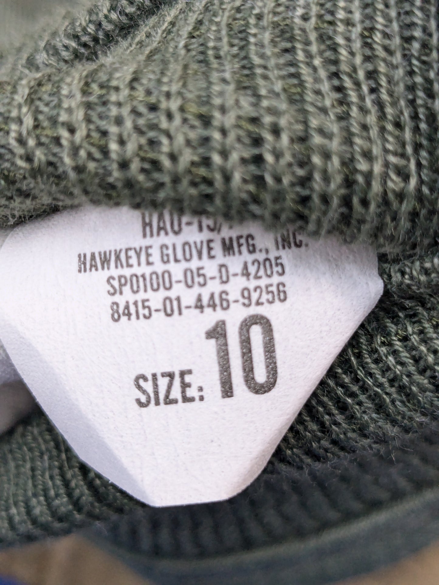 NOS Unused - Men's Size: 10 HAU-15/P Flyer's Intermediate Cold Weather Gloves (cb03-GUA41