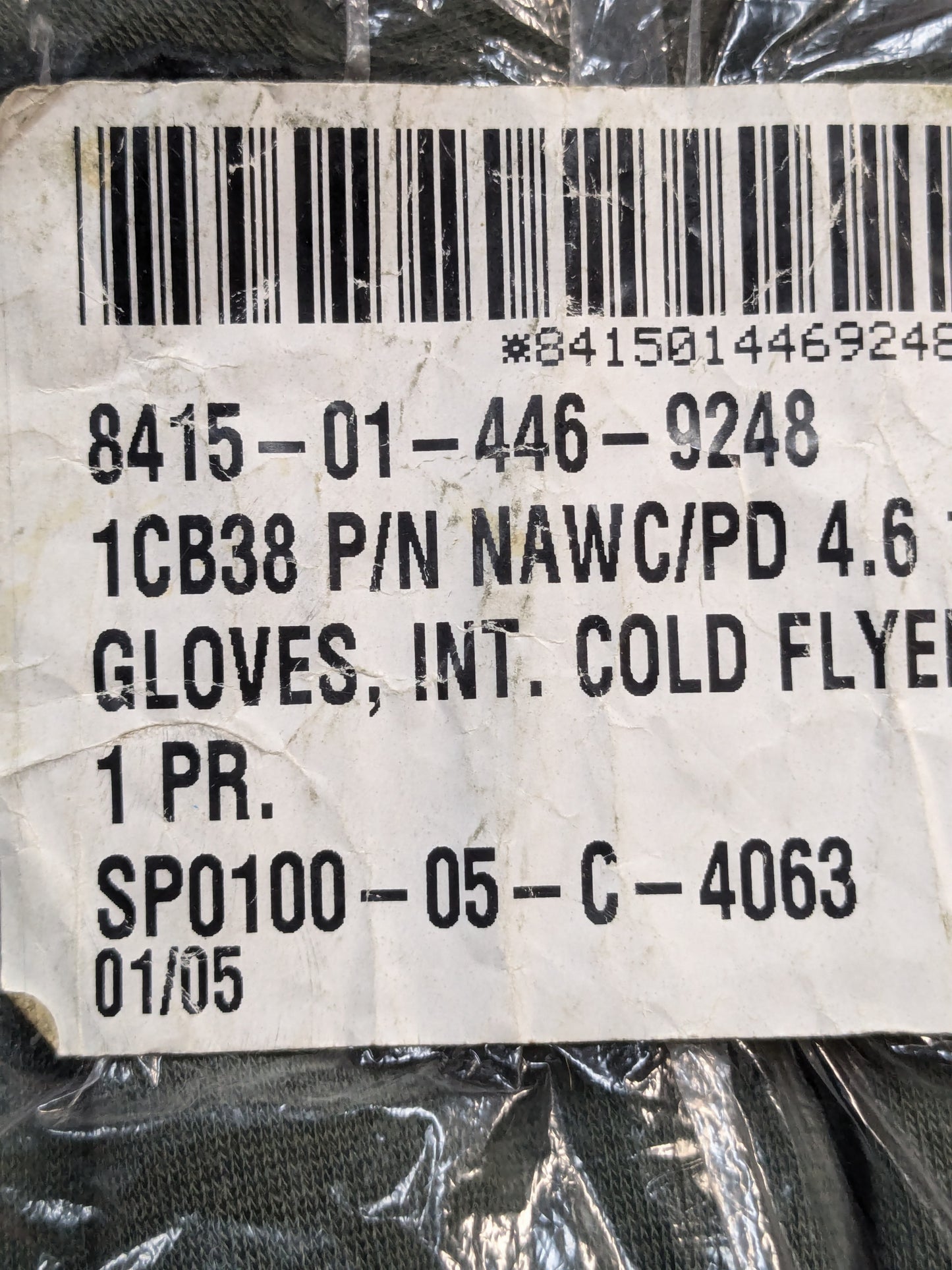 NOS Unused - Men's Size: 6 HAU-15/P Flyer's Intermediate Cold Weather Gloves (42cr- cb3-GUA42)